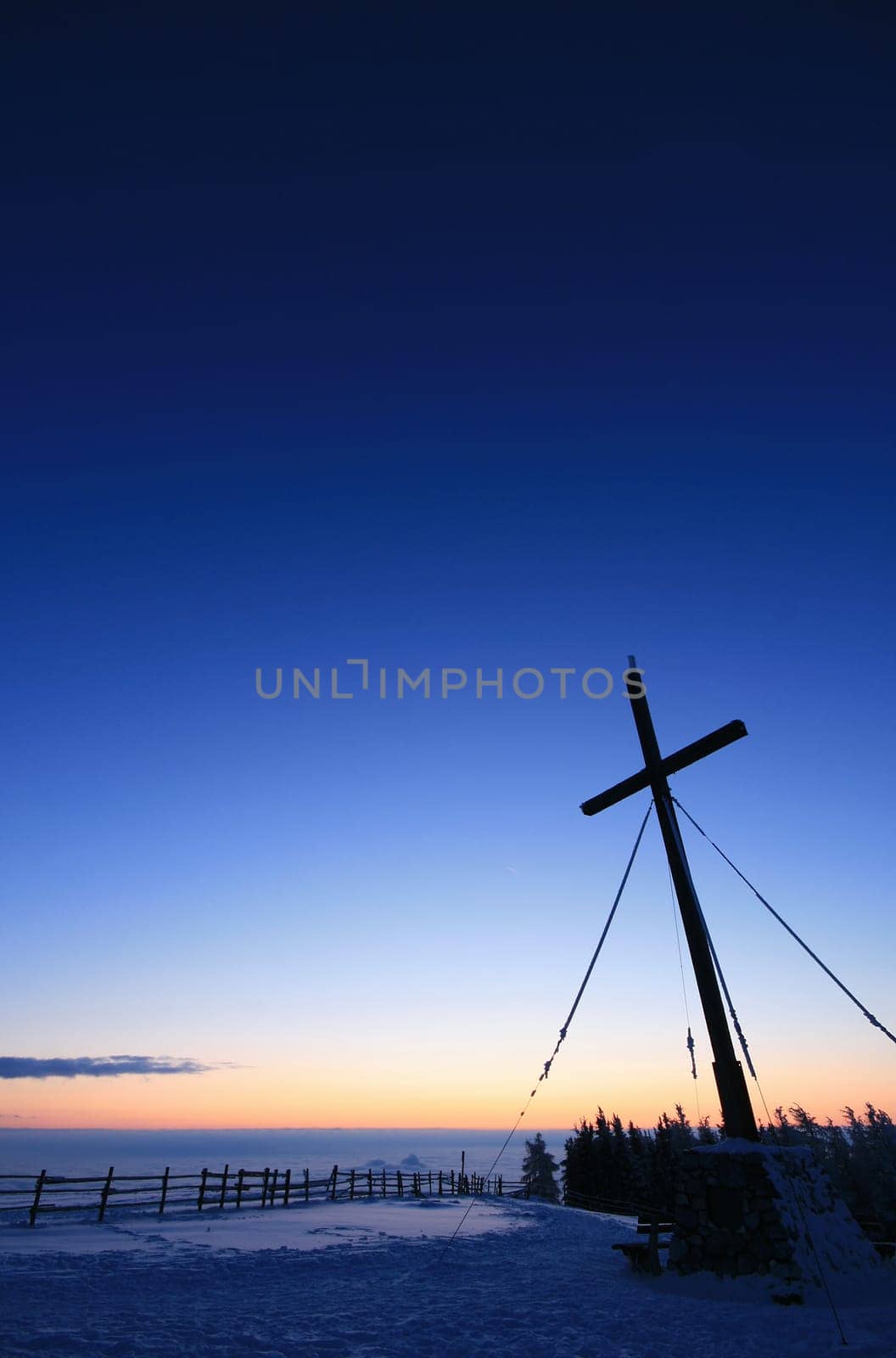 blue hour on the mountain