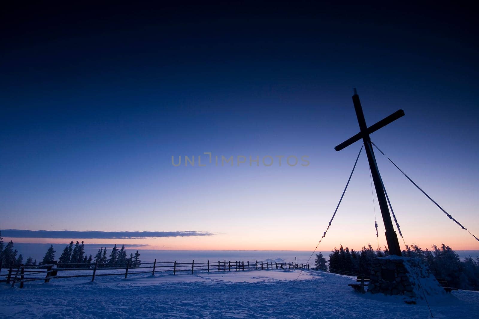 blue hour on the mountain