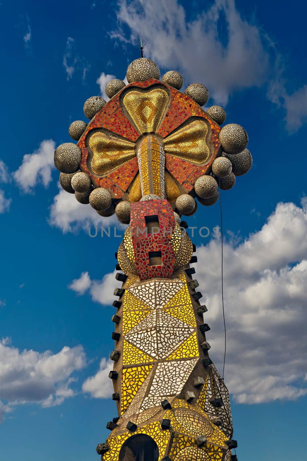 Sagrada Familia top of tower detail Pinnacle