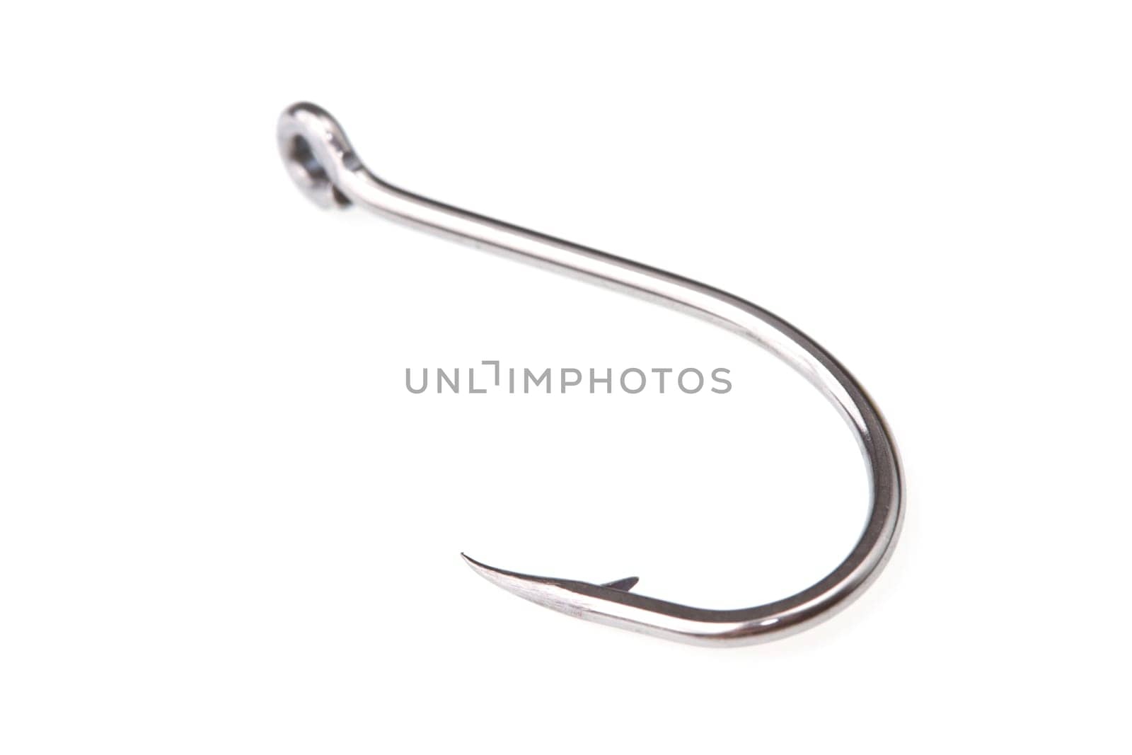 a macro shot of fishing hooks