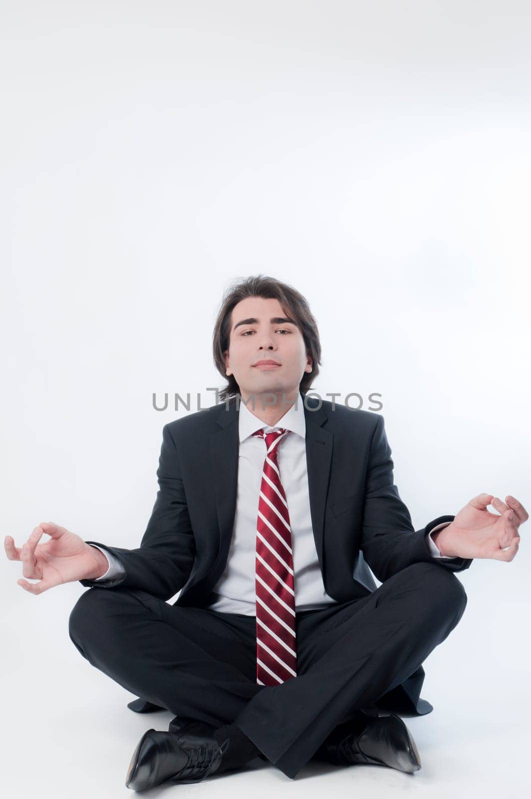 Businessman is searching for answers in a deep contemplation