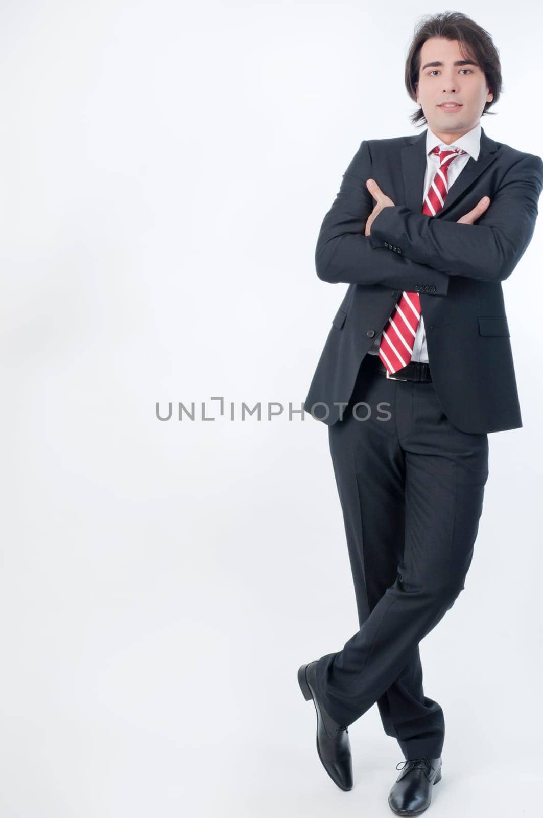 Young businessman having a relaxed attitude