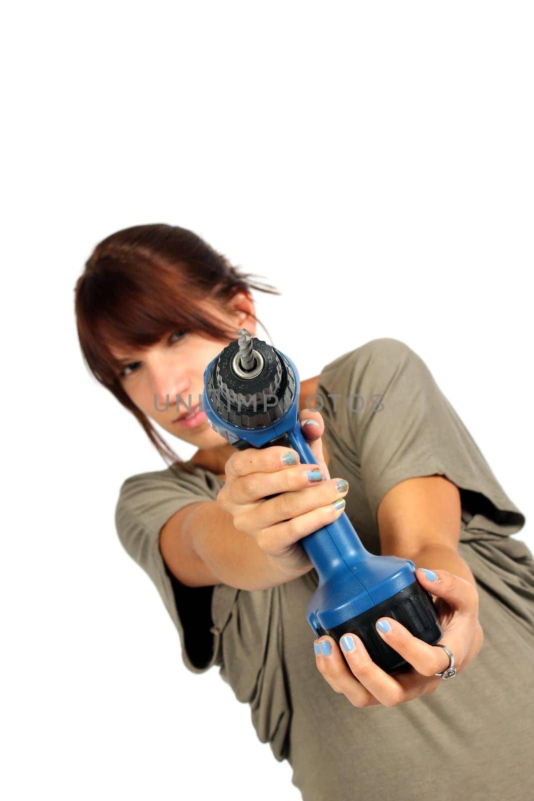 Girl with drill