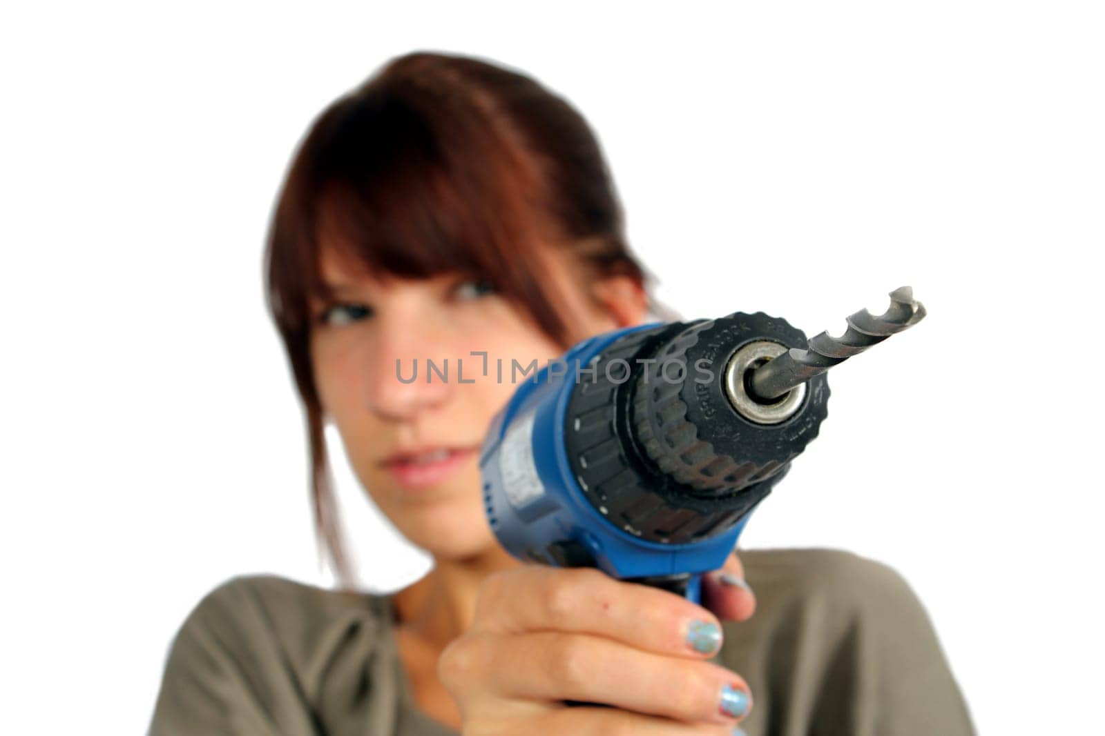 Girl with drill