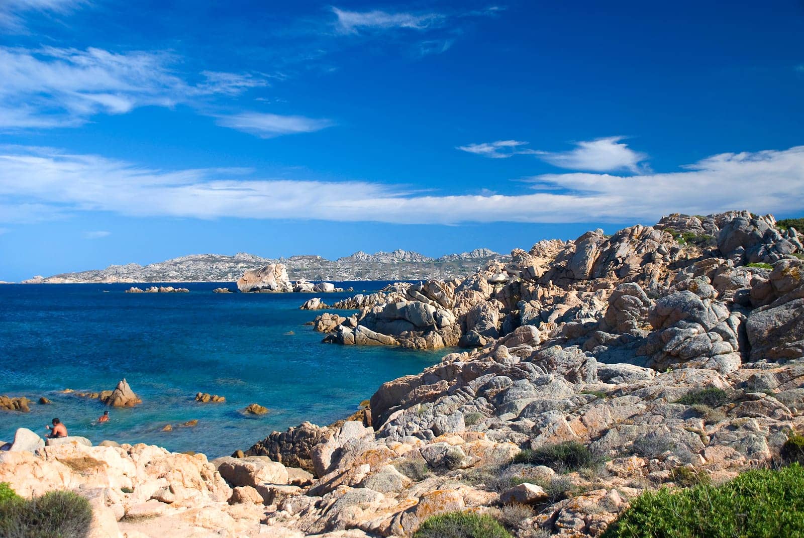 Stretch of coast and sea on the island of La Maddalena Sardinia