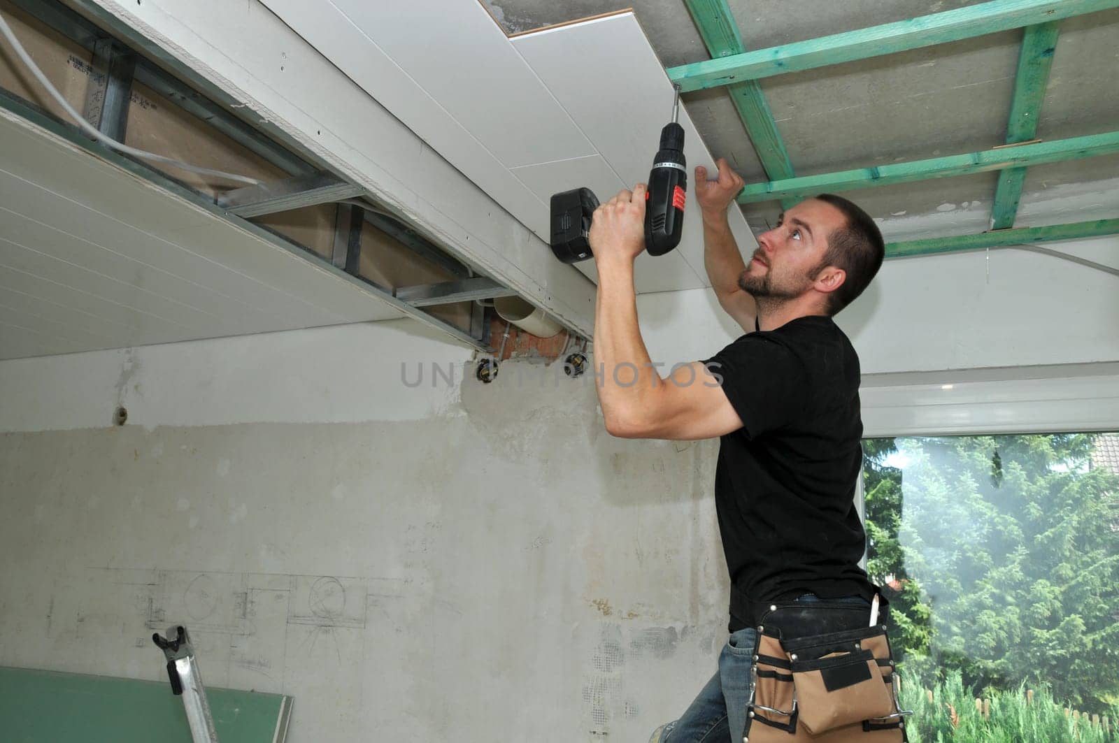 Attach panel ceiling