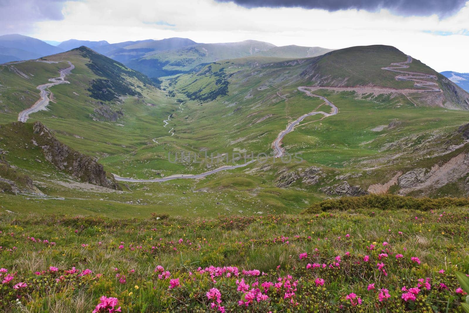 Transalpina road in Parang Mountains in Romania