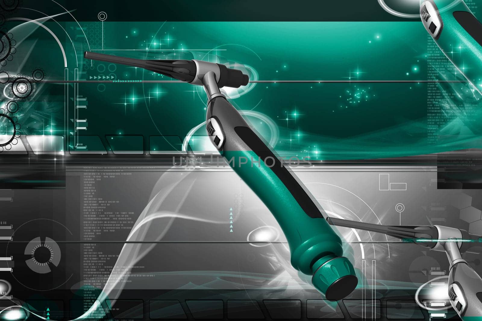 Digital illustration of weld craft in colour background
