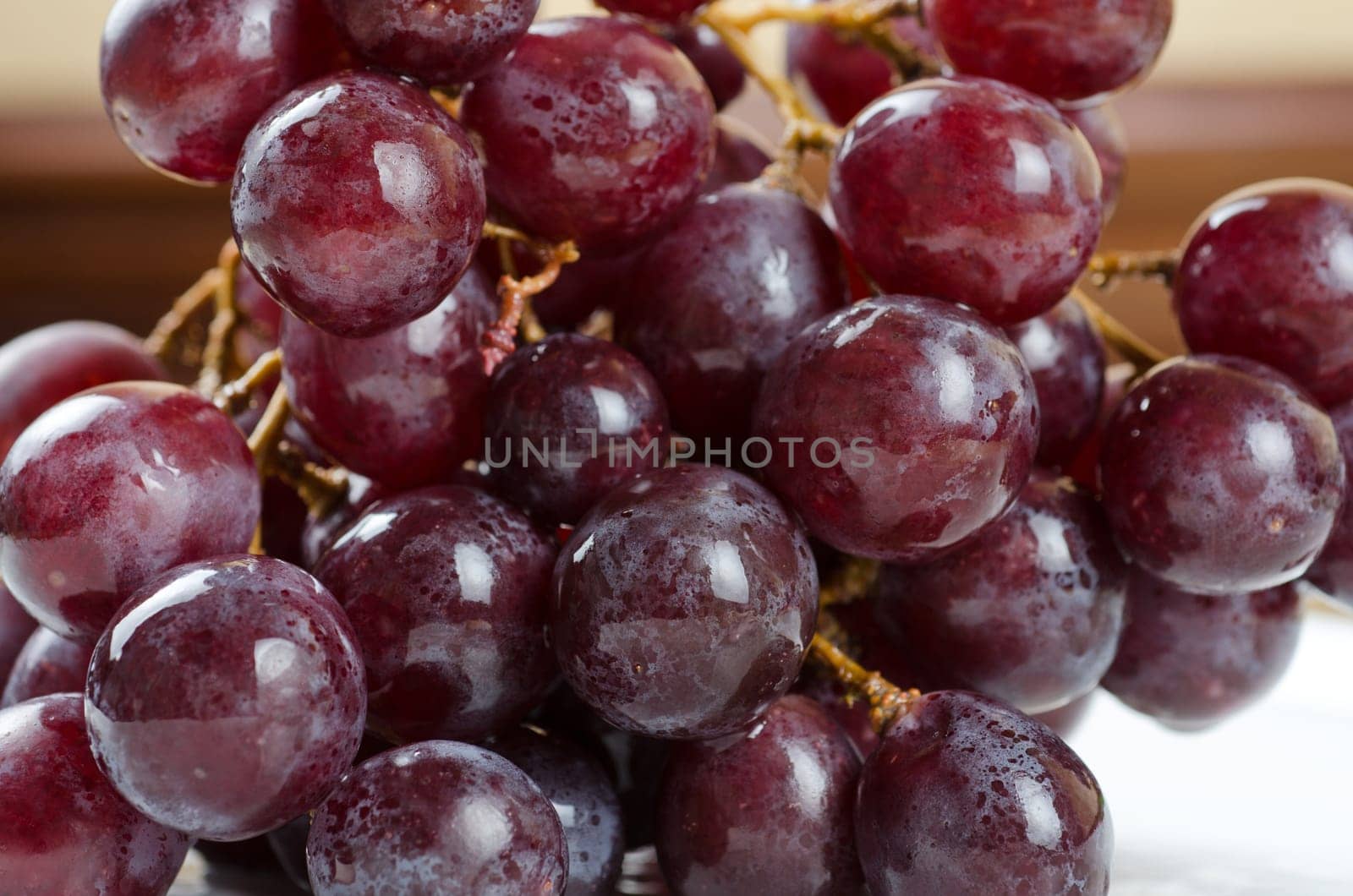 photo of the fresh red grape closeup