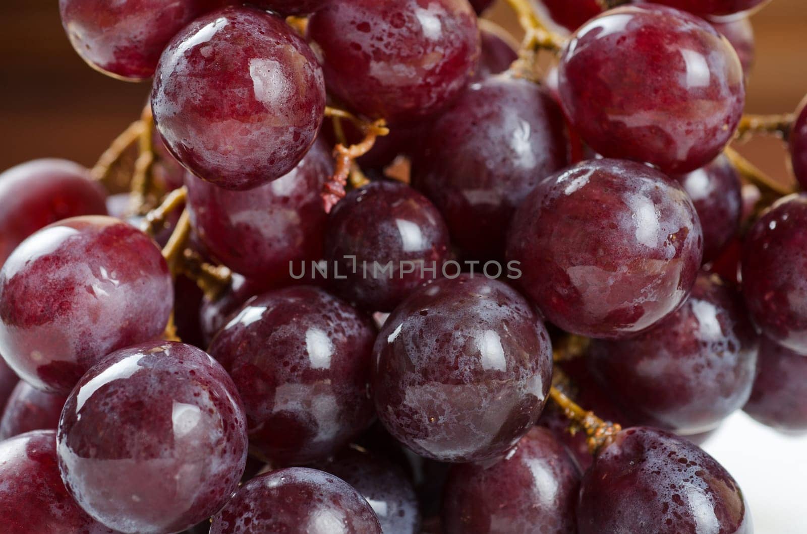 photo of the fresh red grape closeup