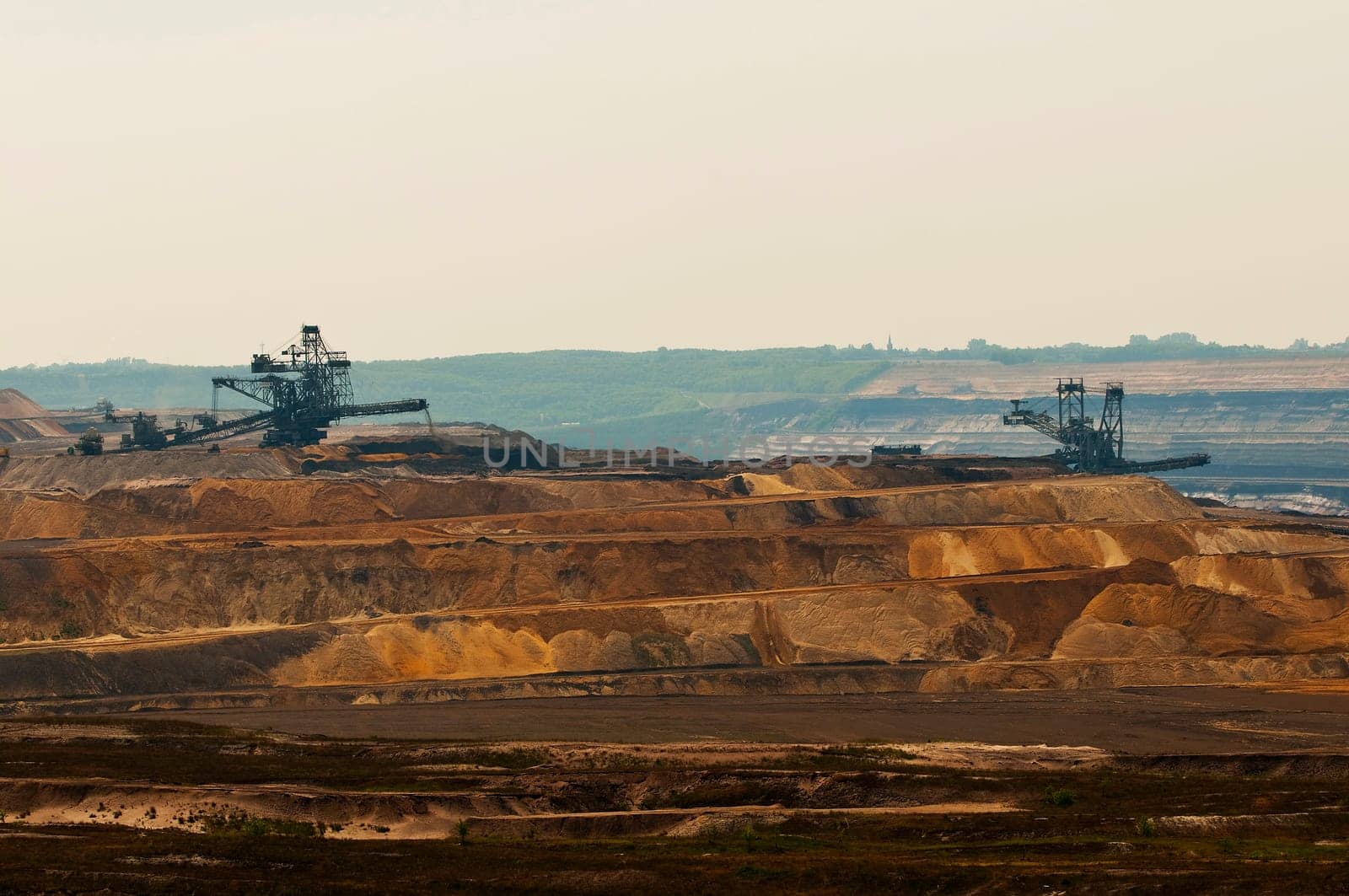Lignite excavator in opencast lignite mining