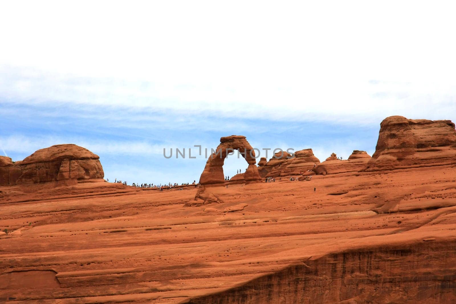 Much-visited arch in Arches National Park,Utah
