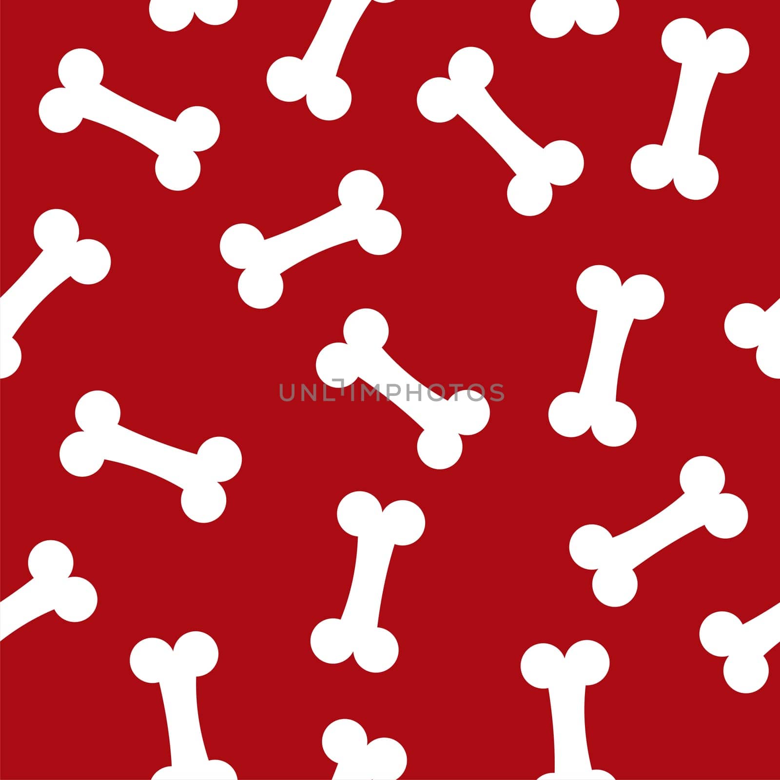 white bones on red background vector
