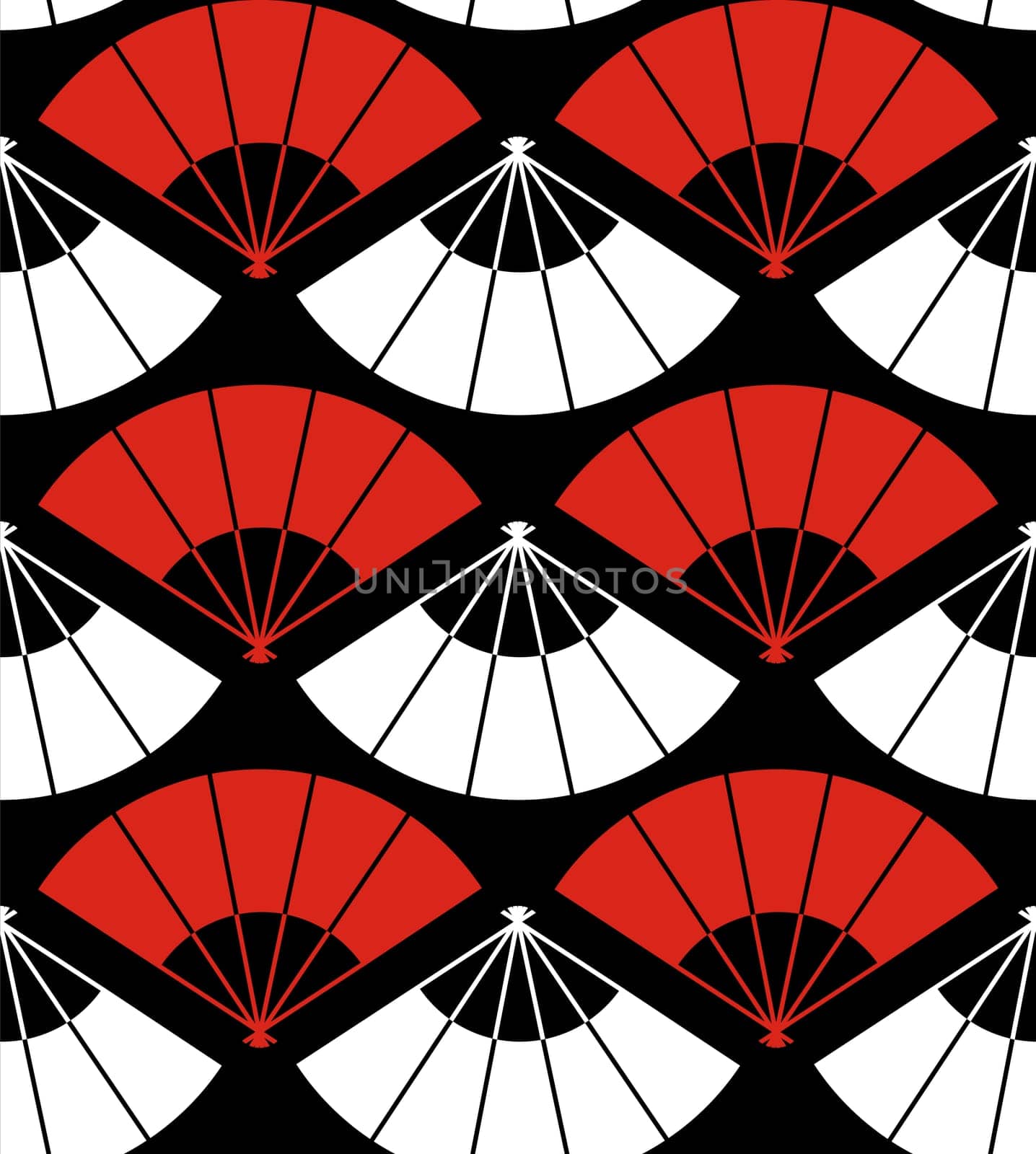 Japan fan abstract background in red, white and black. Vector file also available.
