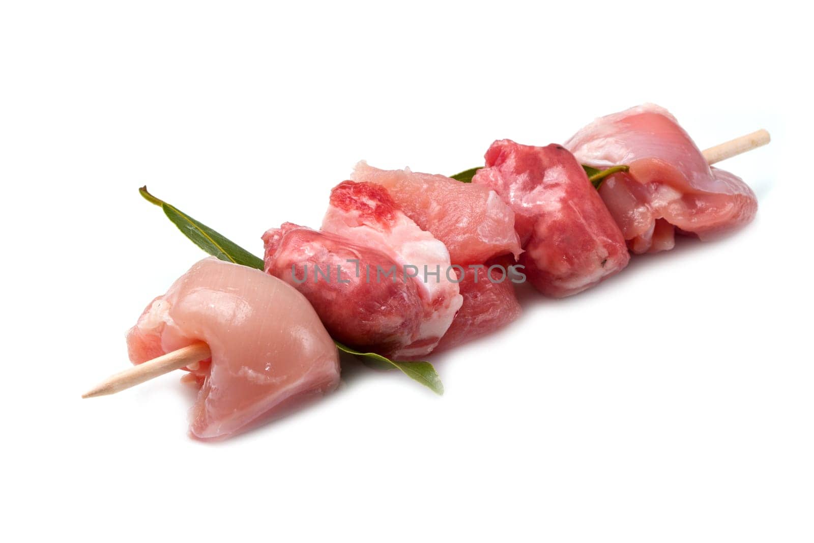 chicken kebab  isolated on white background