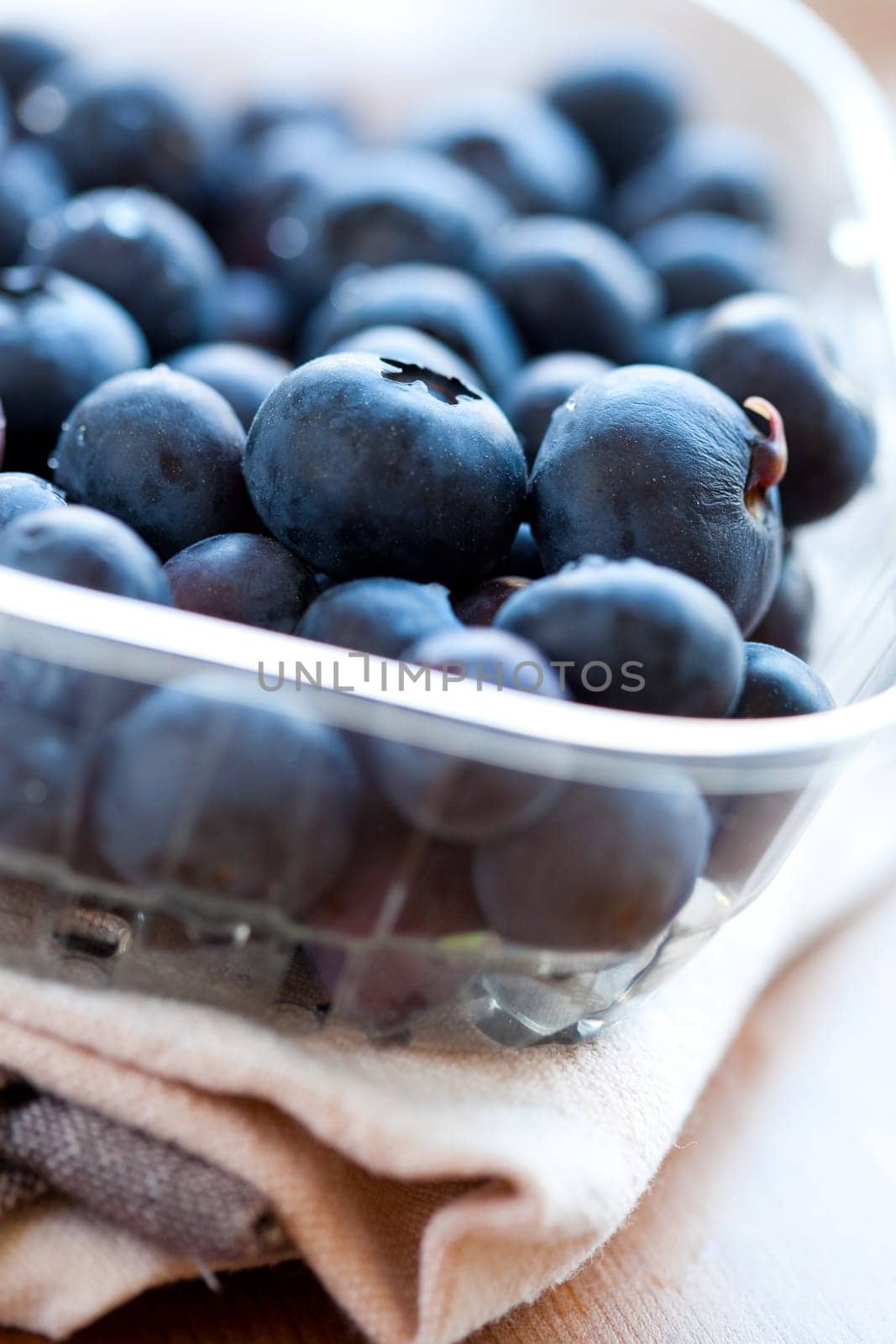 Close-up of delicious blueberries. Studio shot.