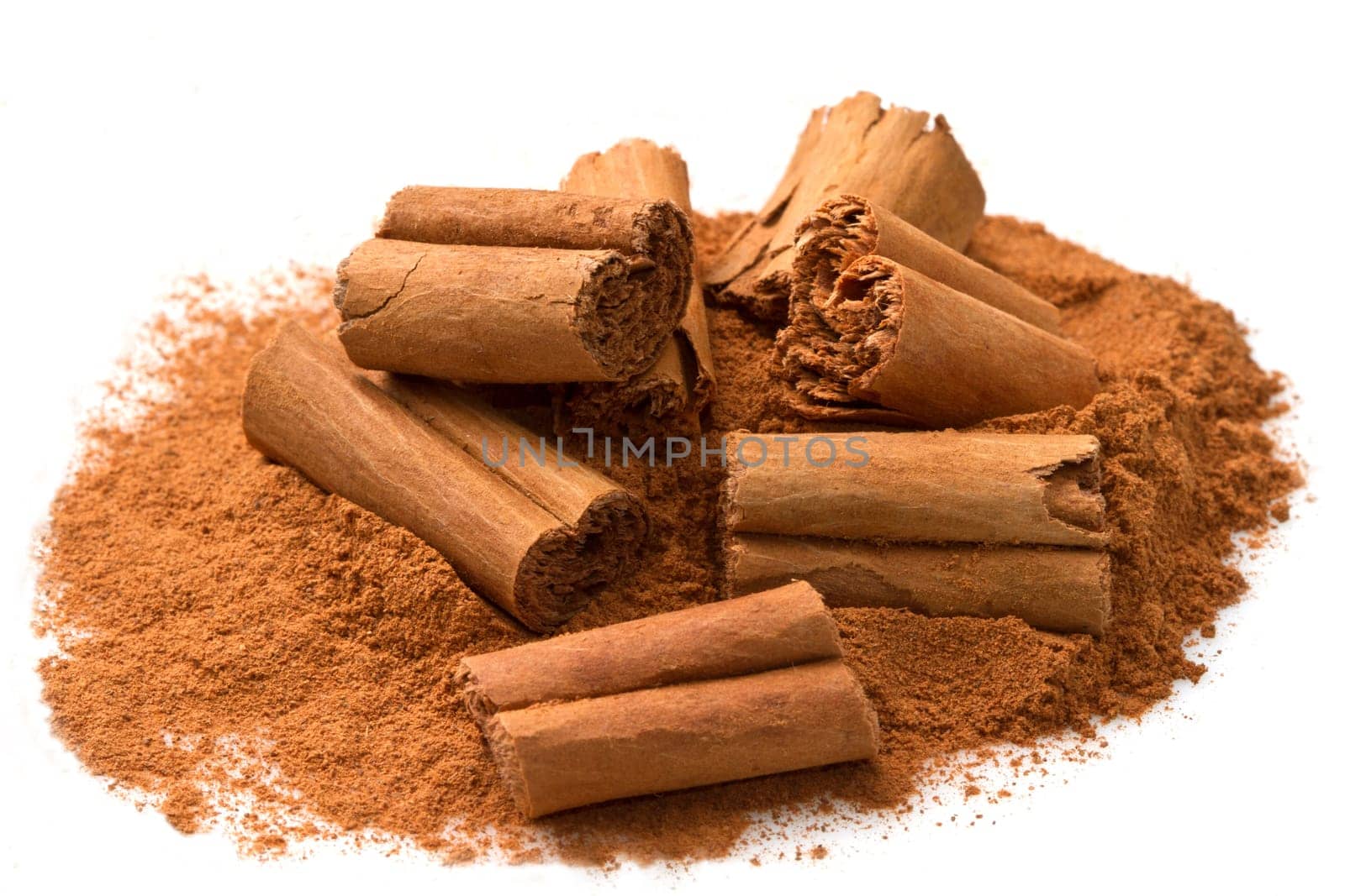 aromatic cinnamon sticks close up