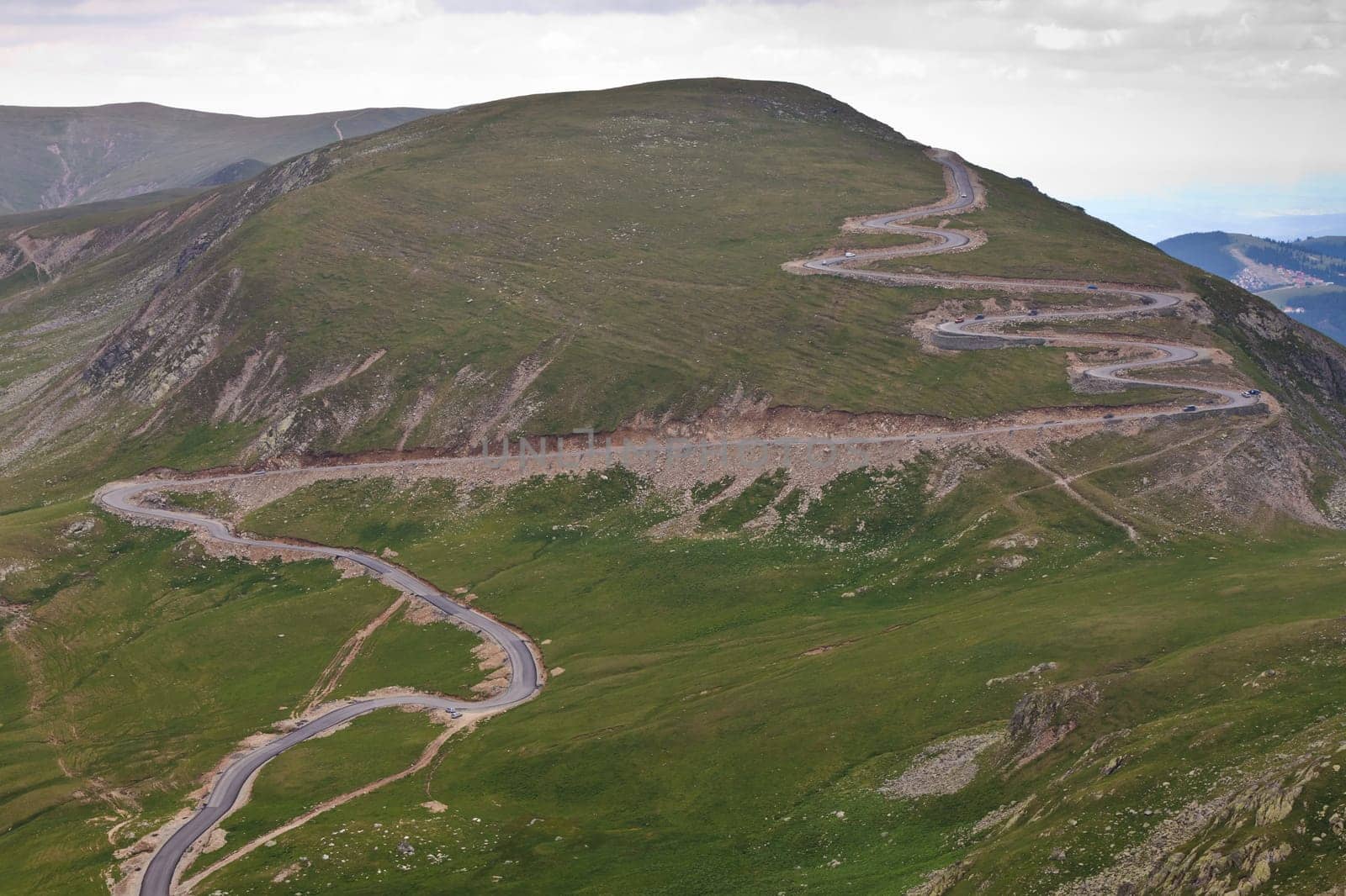 Transalpina road in Parang Mountains in Romania
