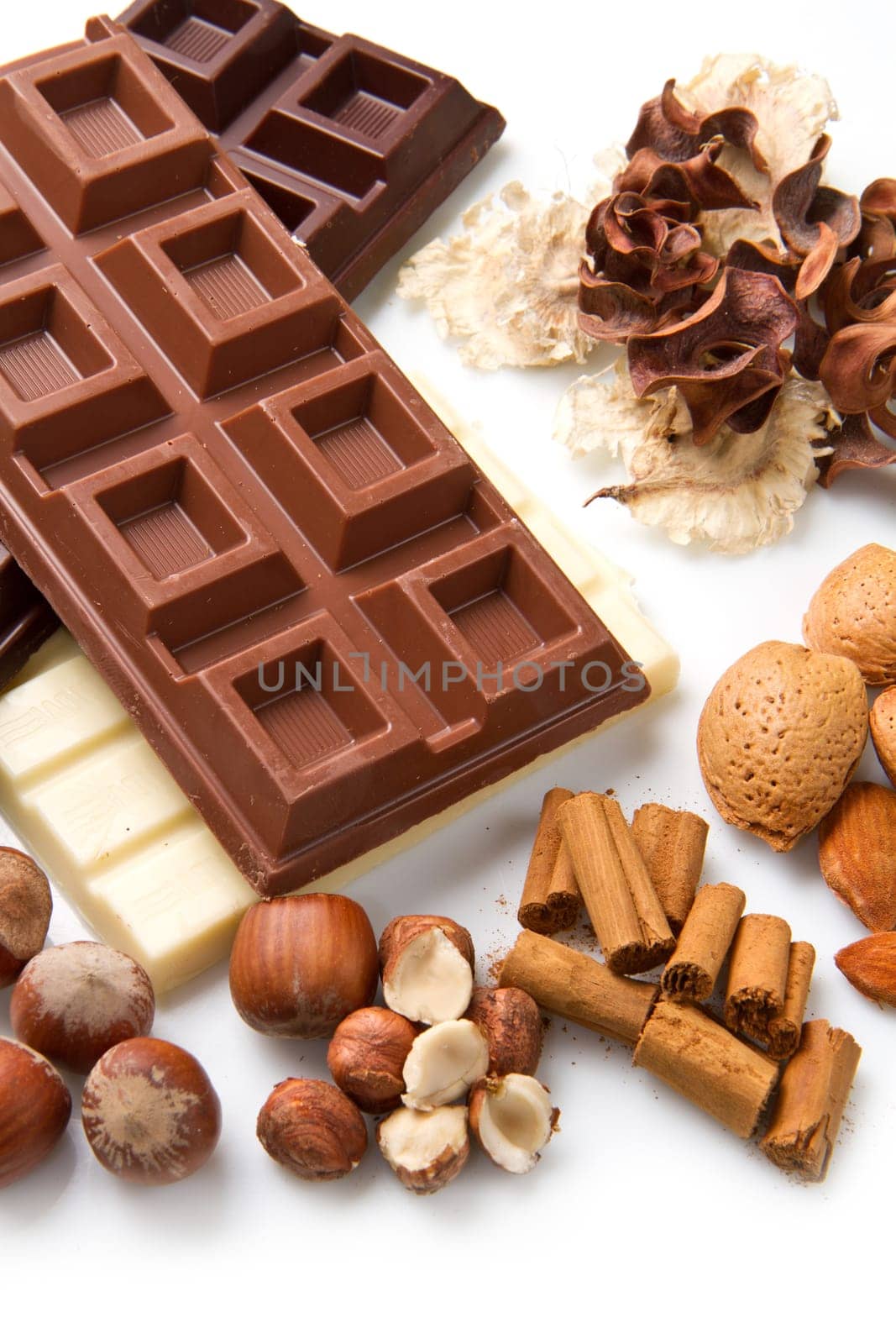 different kind of chocolate with ingredients