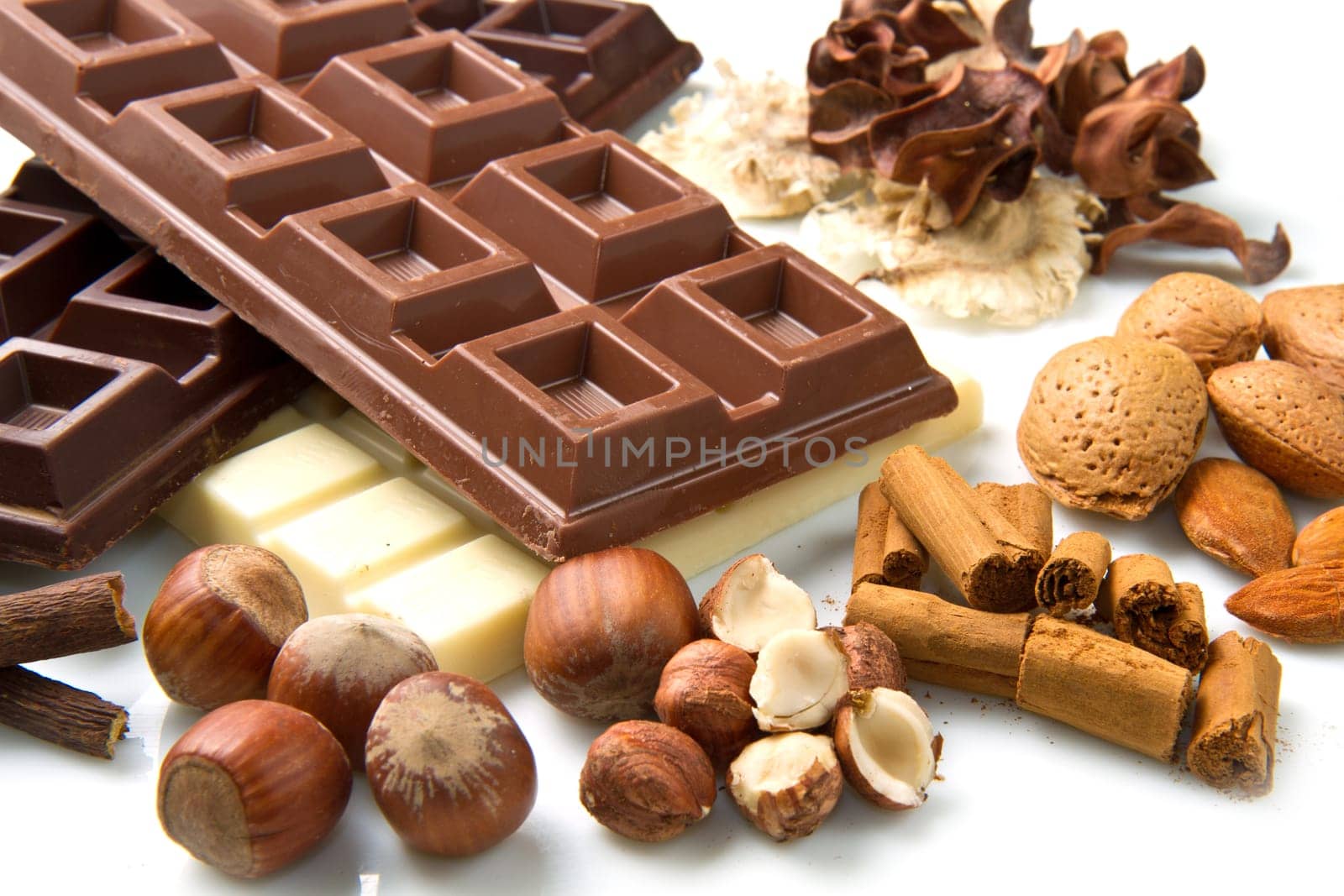 different kind of chocolate with ingredients