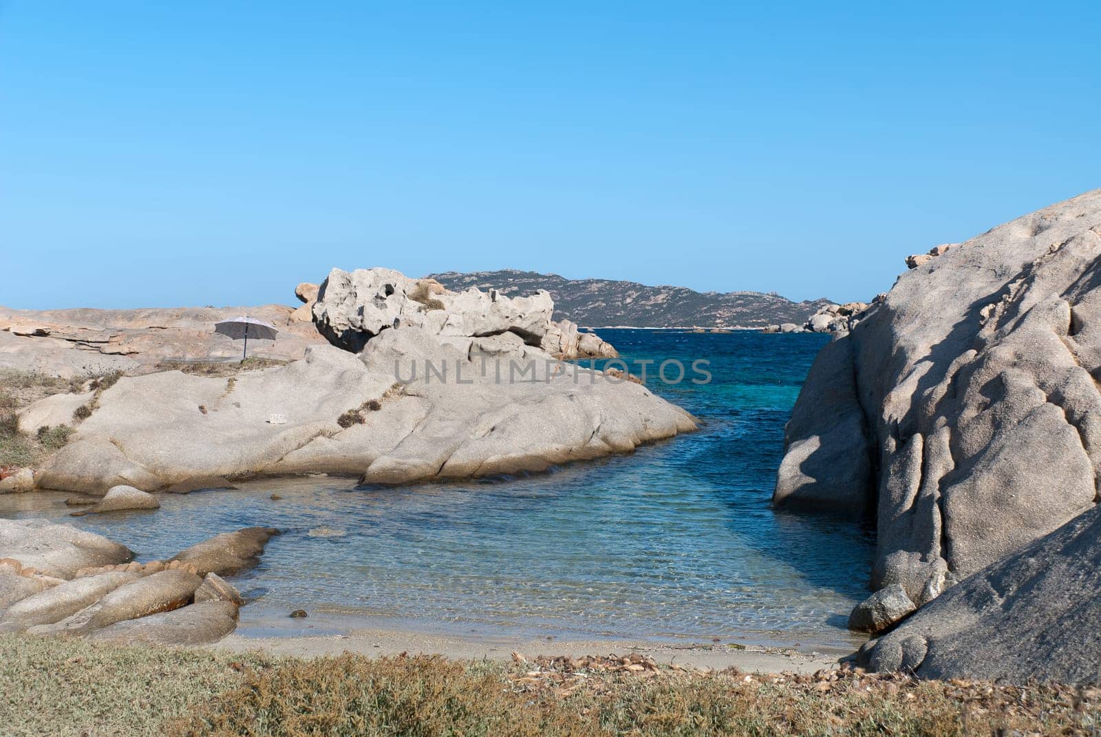 blue sea on the beaches of the island la maddalena in sardinia