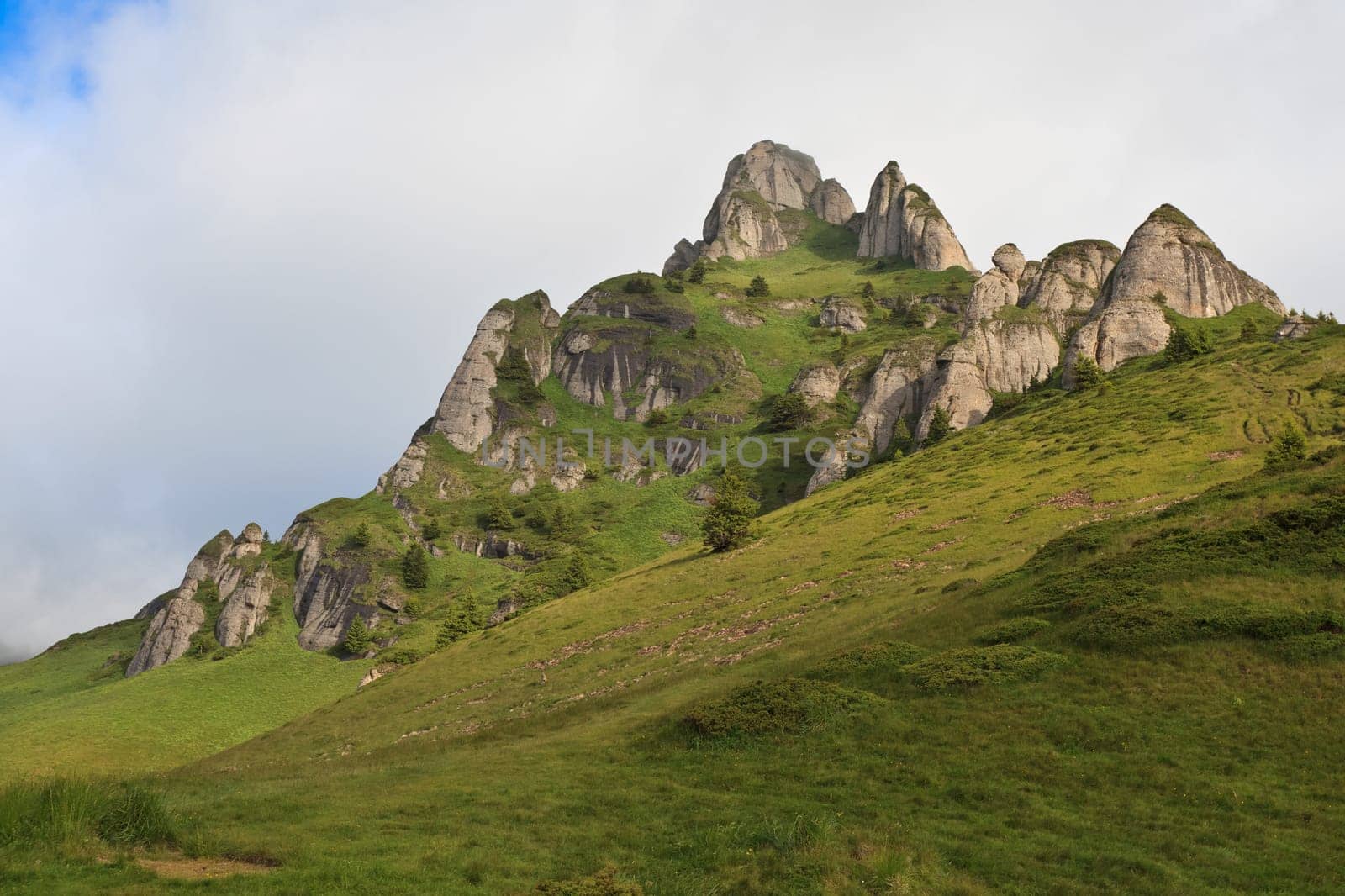mountain top in spring, Ciucas Mountains, Romania