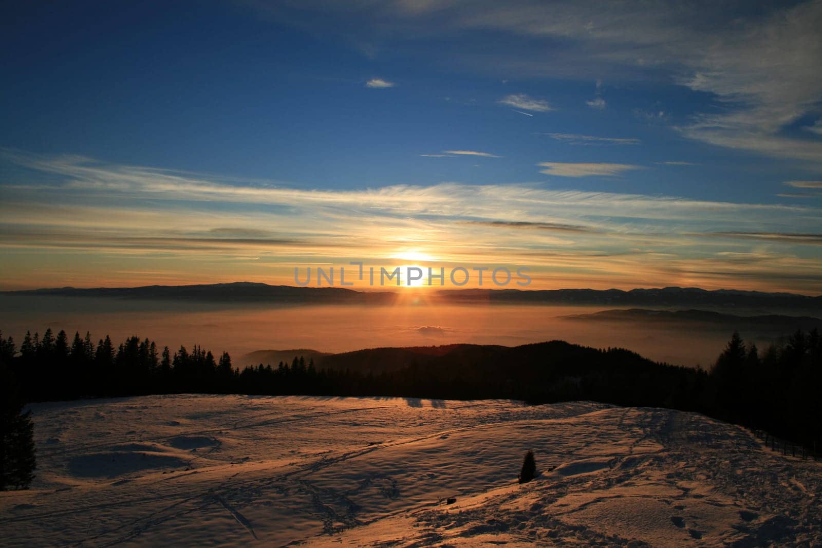 Sunset in the Alps