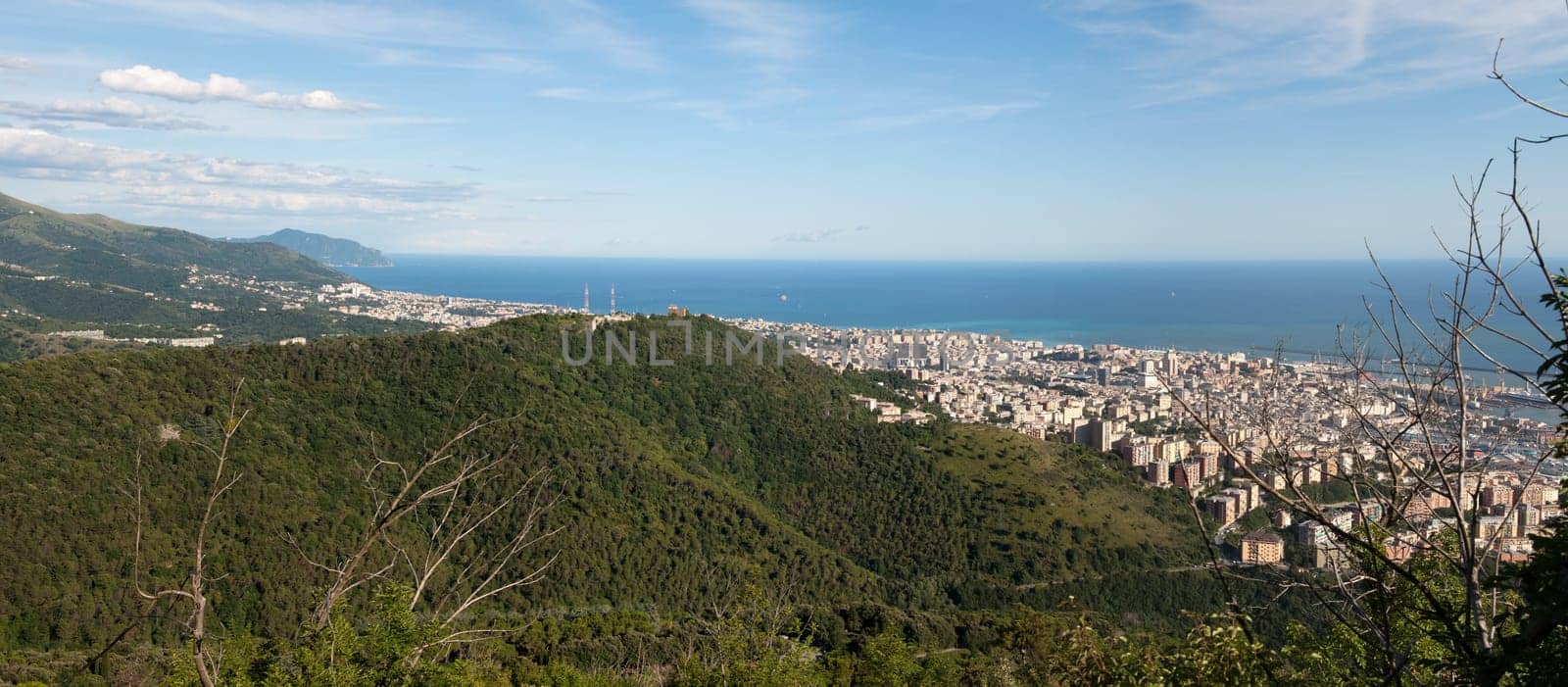 panoramic view from the city of Genoa