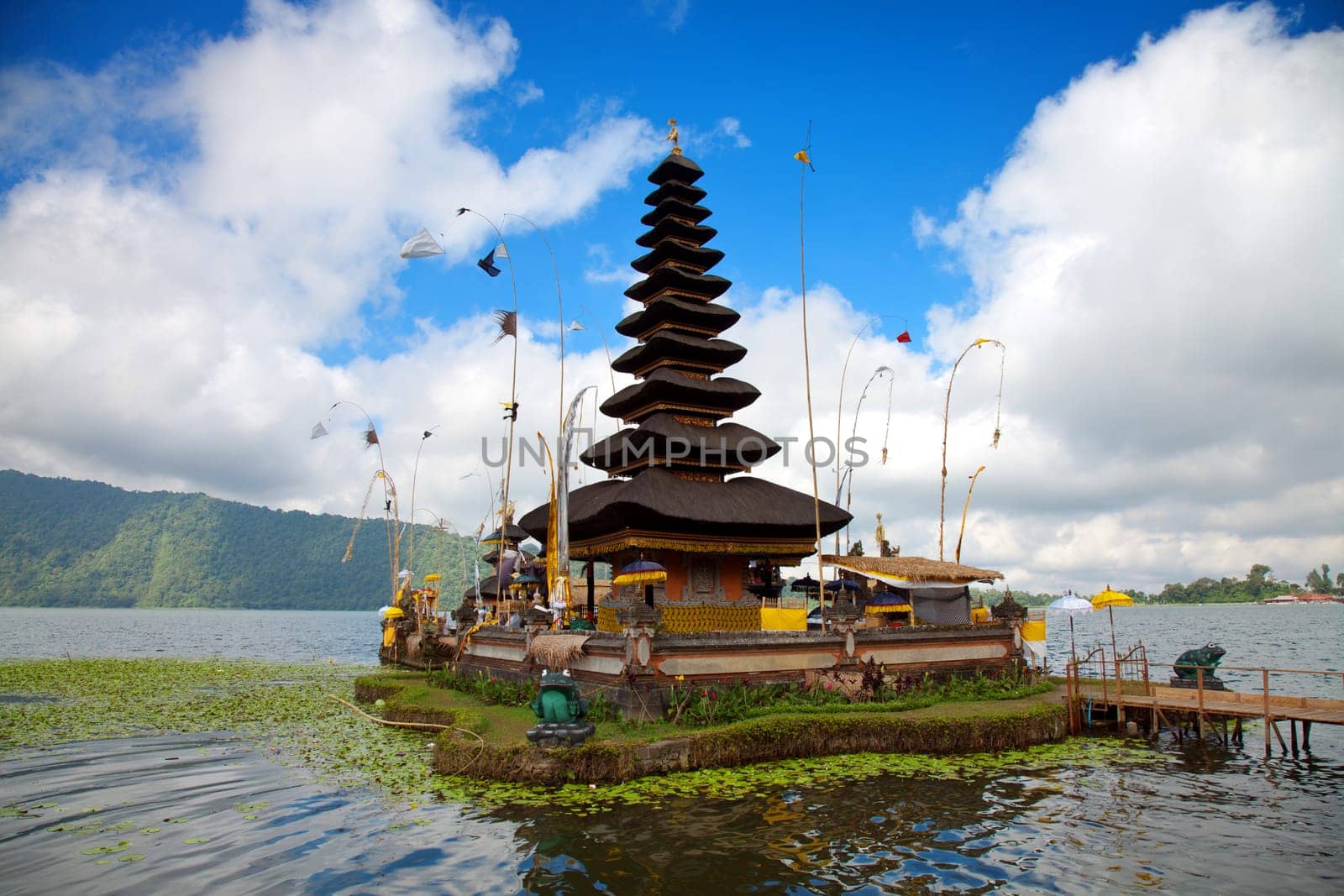Pura Ulun Danu temple on lake, Bali Indonesia