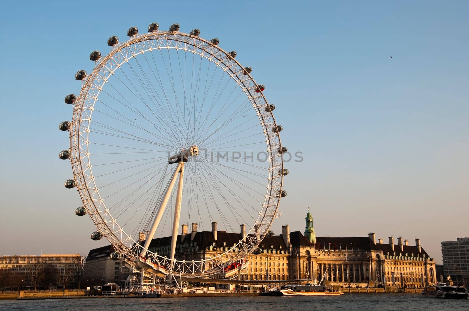 The London Eye at sunset, London, UK