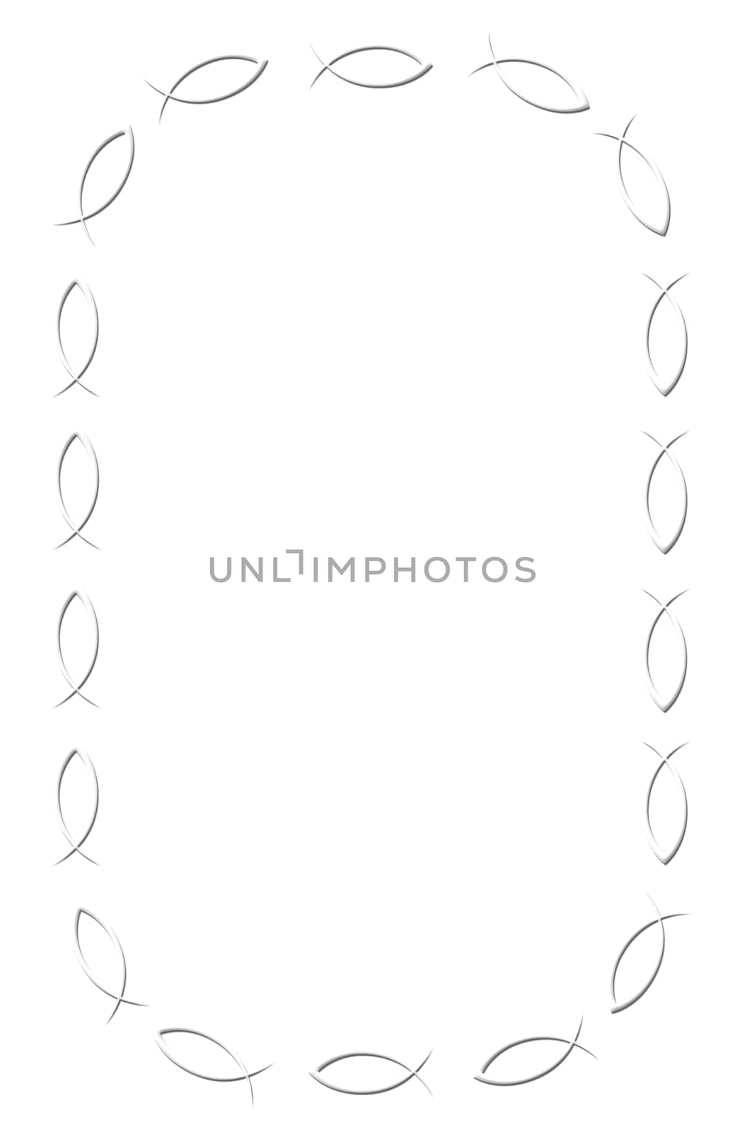Ichthys Frame Plain with Shadow - Vertical DIN A4
