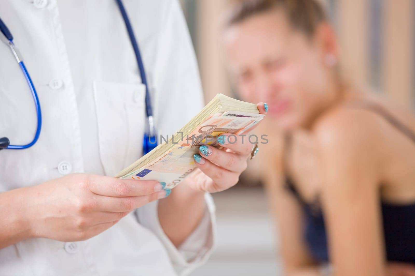 paying cash for medical treatment - focus on money