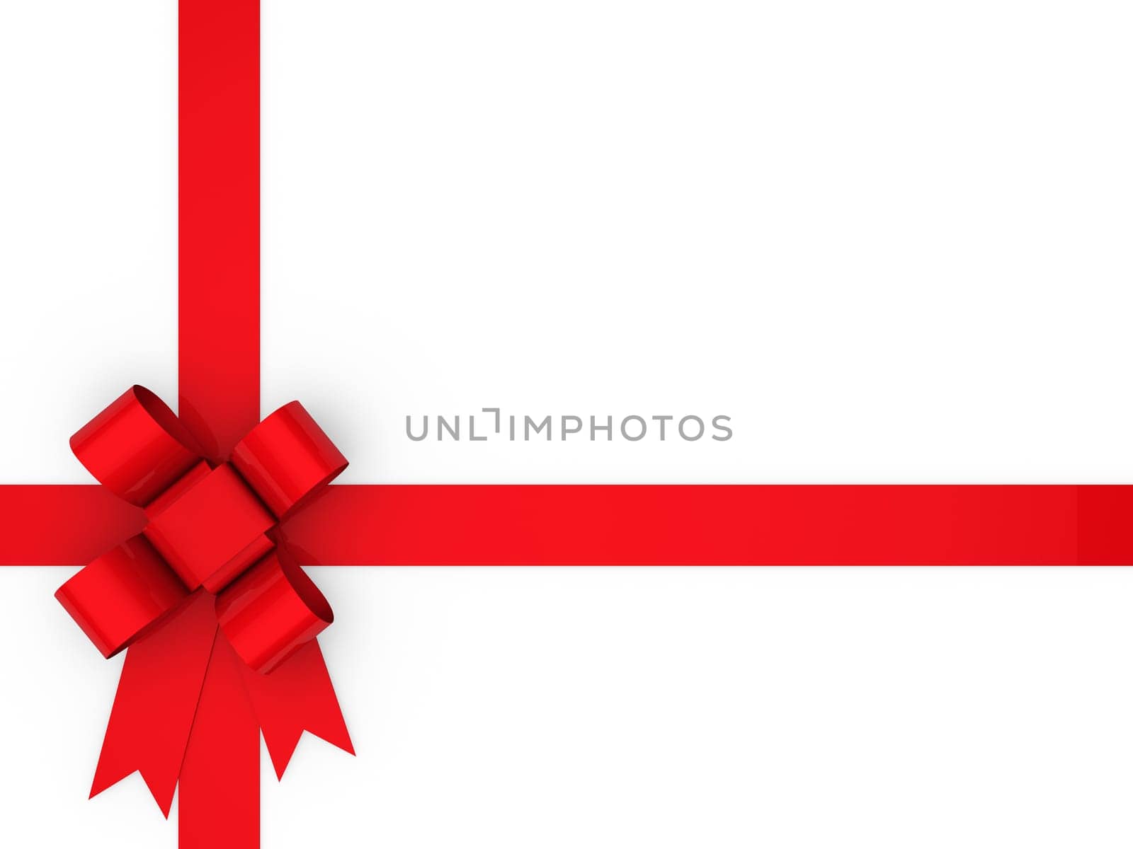 3d loop red gift ribbon christmas birthday