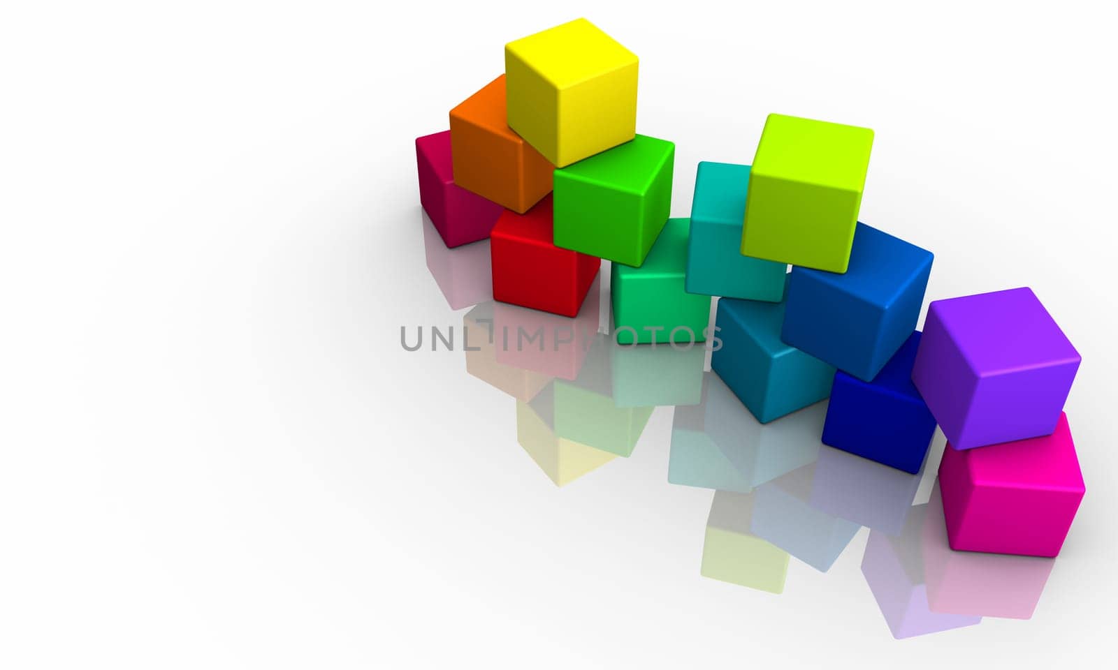 3D Cube - The Colorful Stack 03