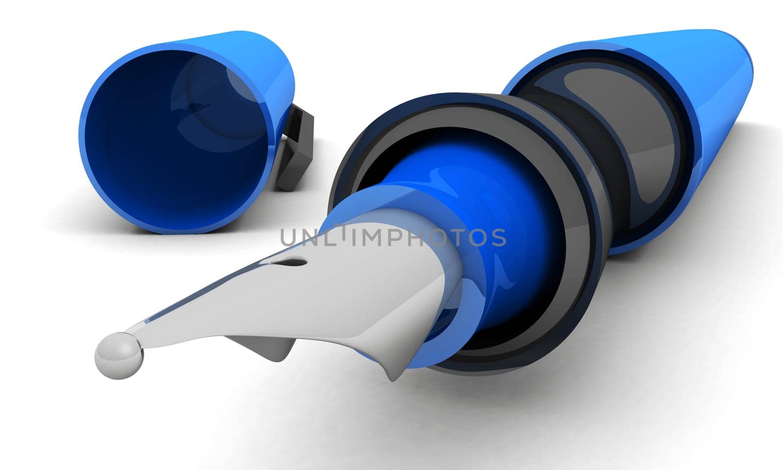 Fountain Pen Detail Blue Black