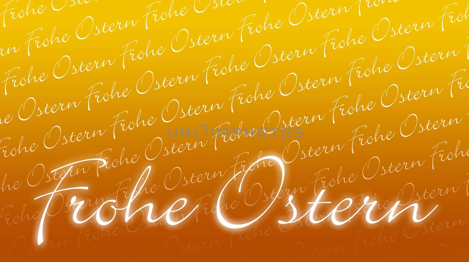 Easter Card - Happy Easter Orange White