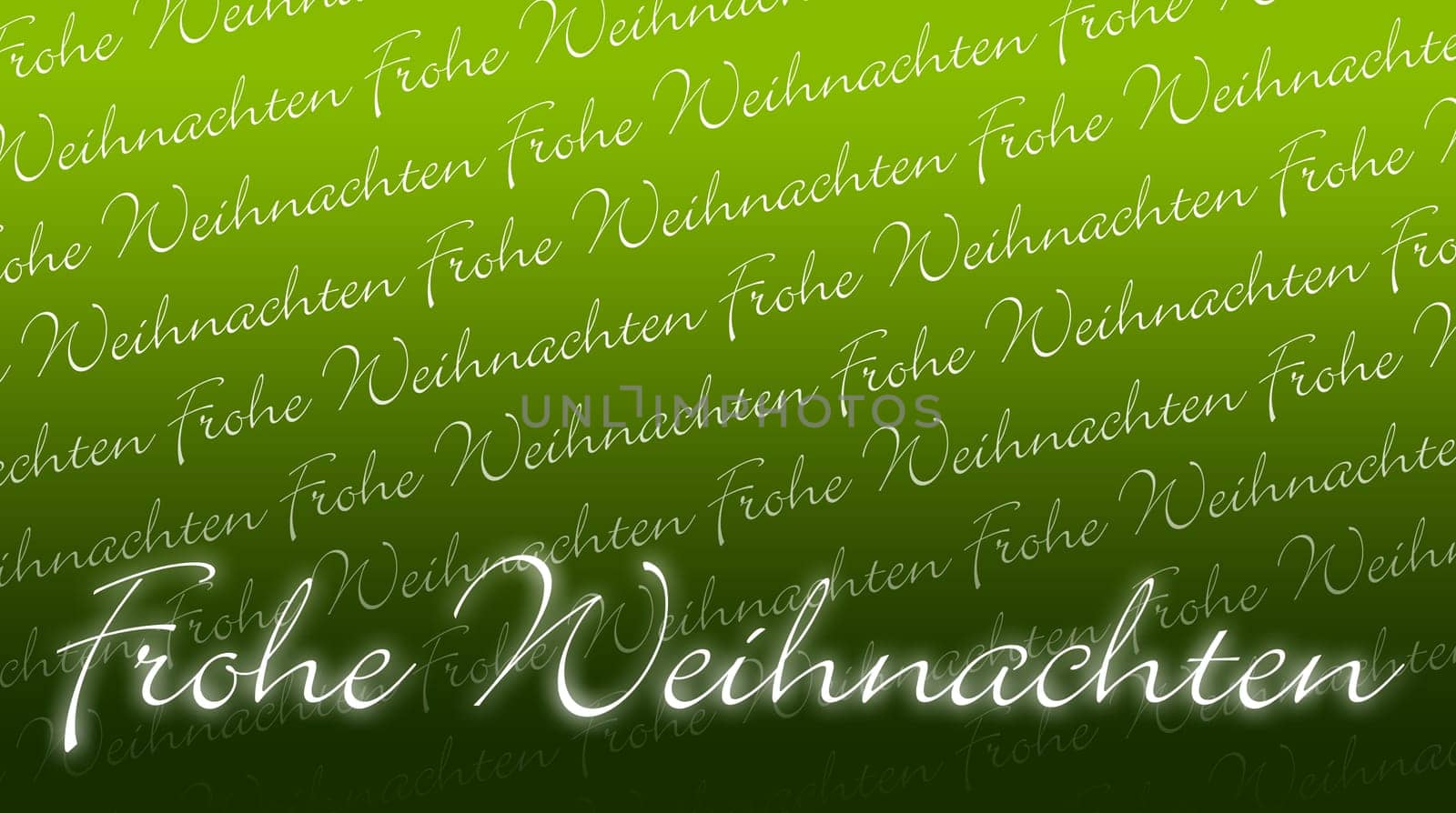 Christmas Card - Merry Christmas - Green White