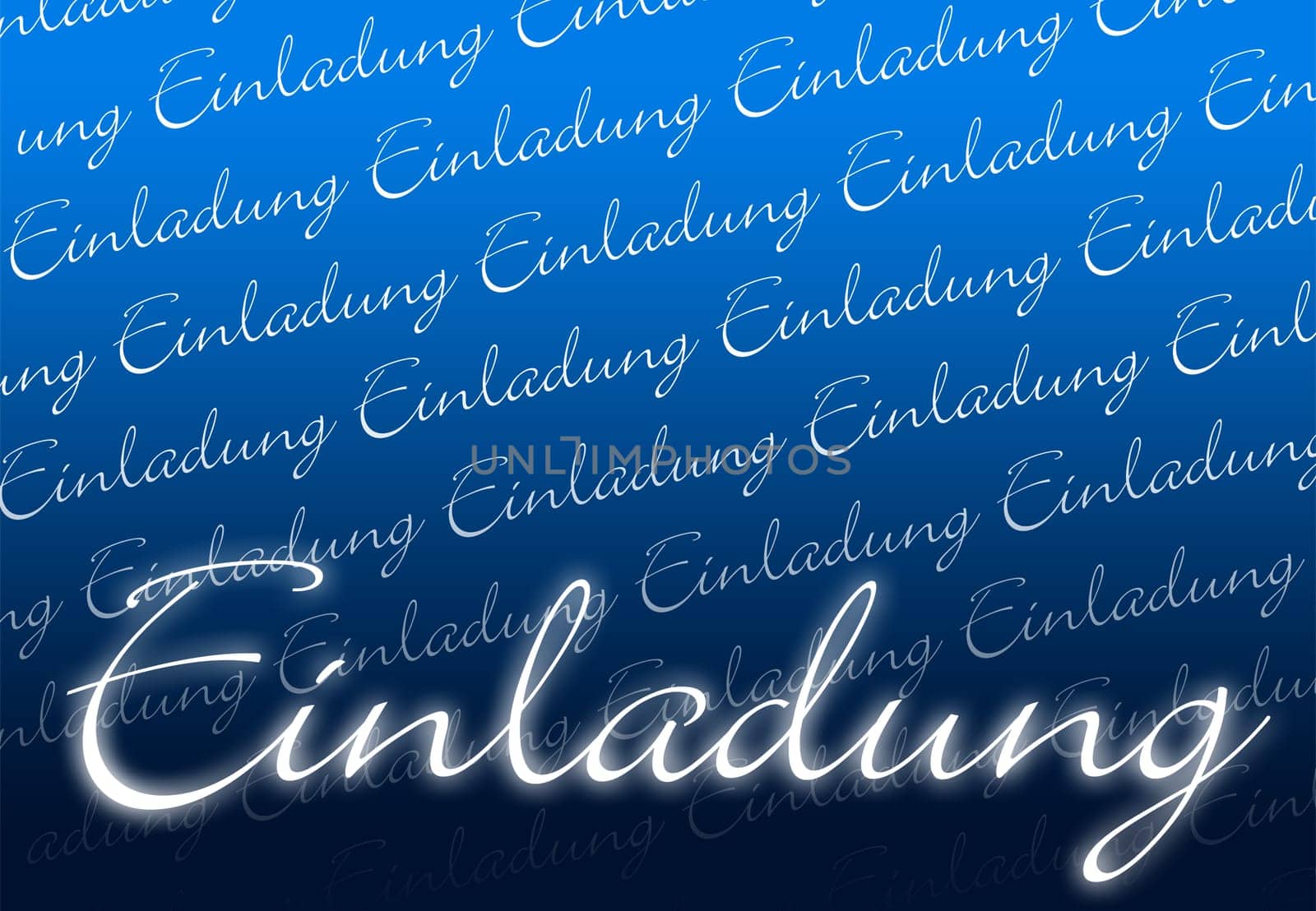 Invitation Card - Blue White