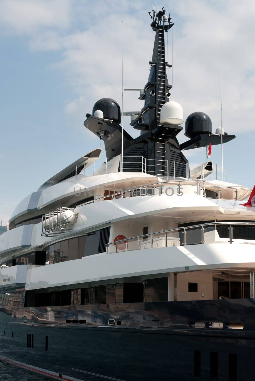 side view of a yacht moored