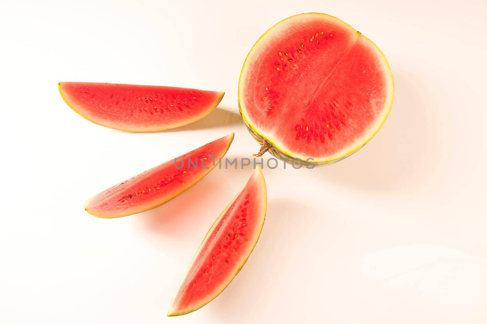 Fresh watermelon on white background