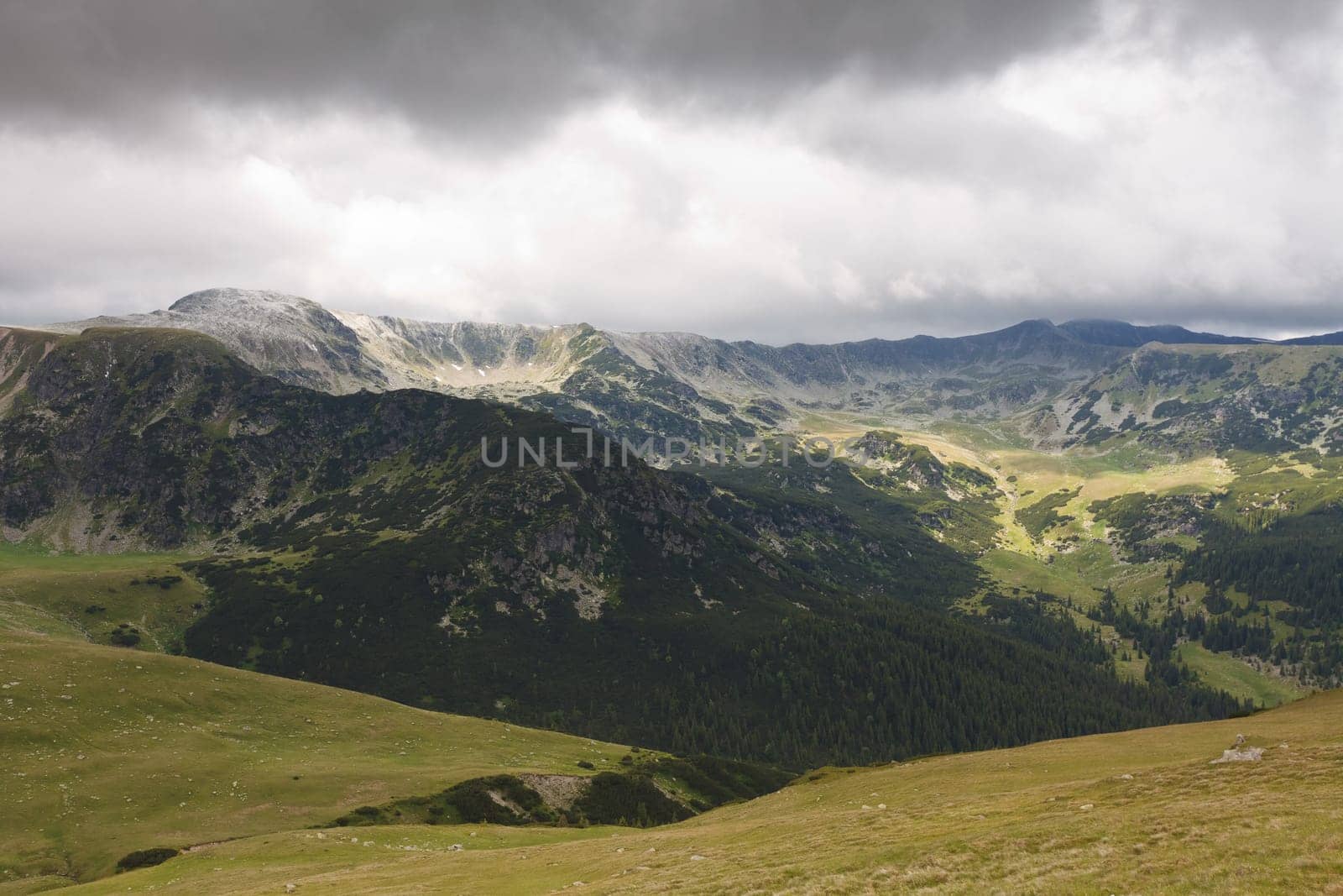 mountain landscape in Parang Mountains in Romania