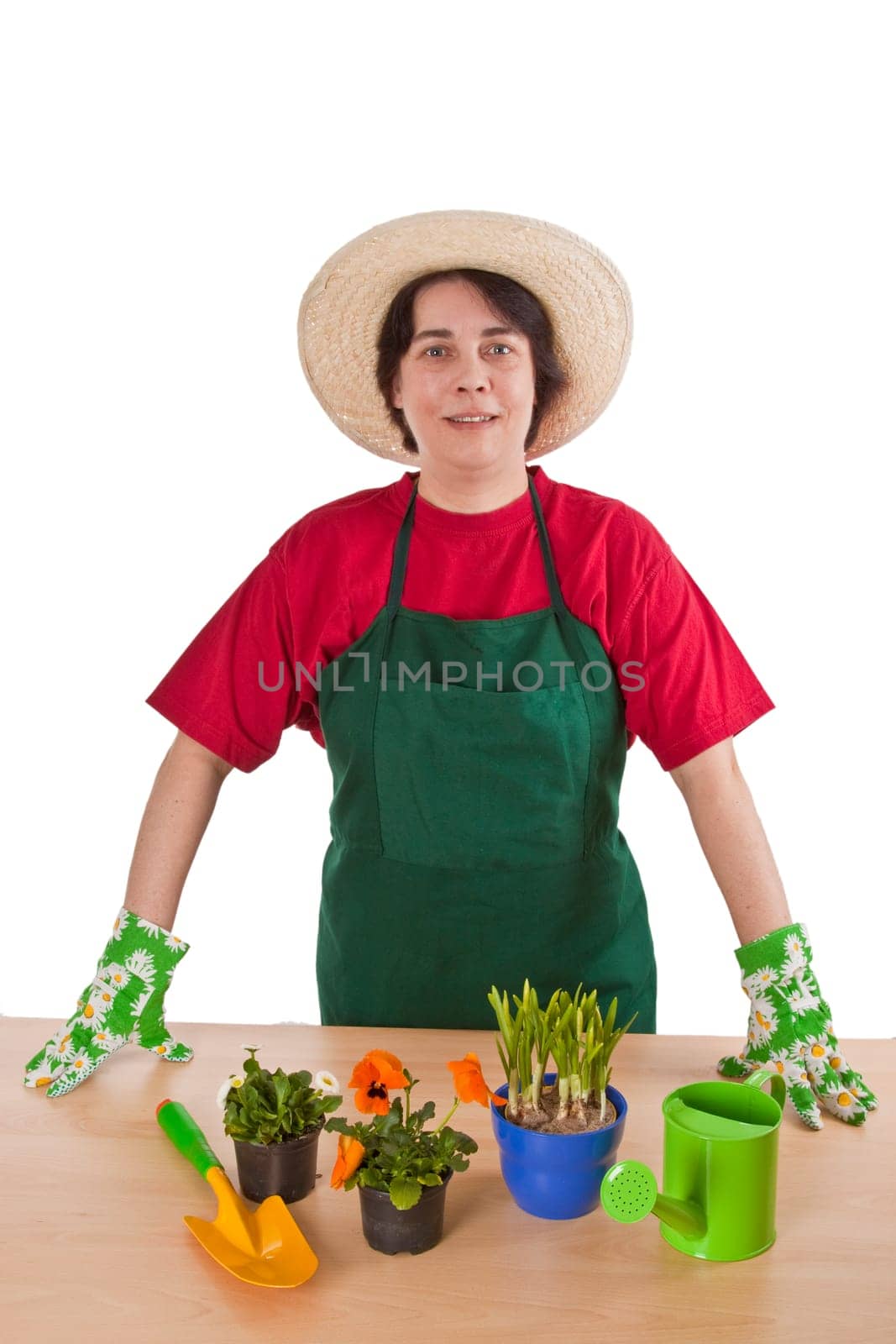 Florist isolated on white background