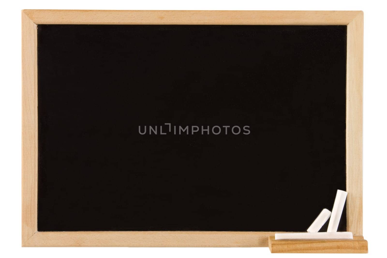 Blank blackboard isolated on white background