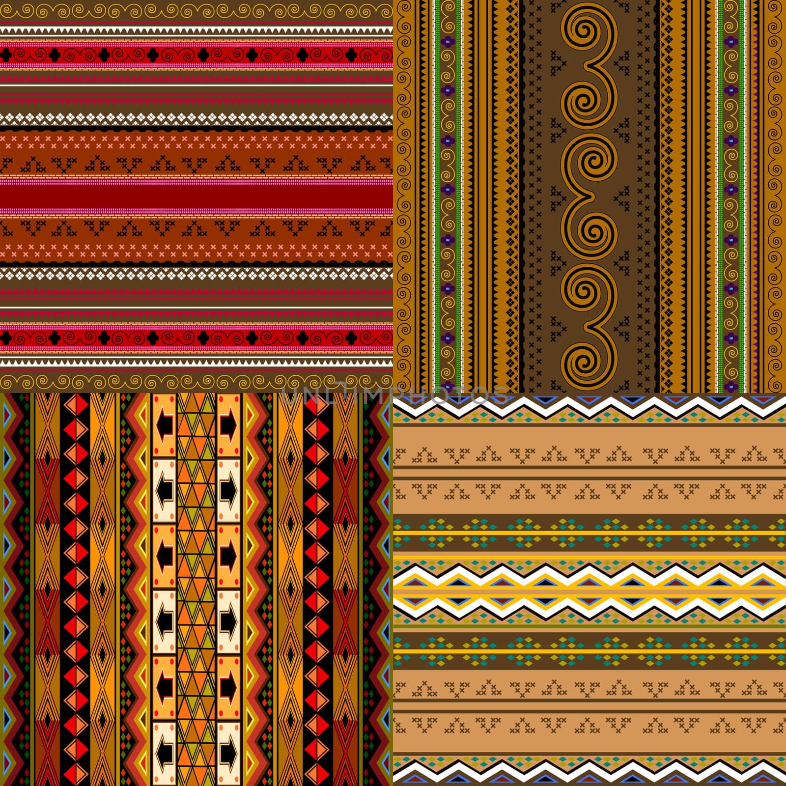 Decorative traditional African backgrounds collection.
