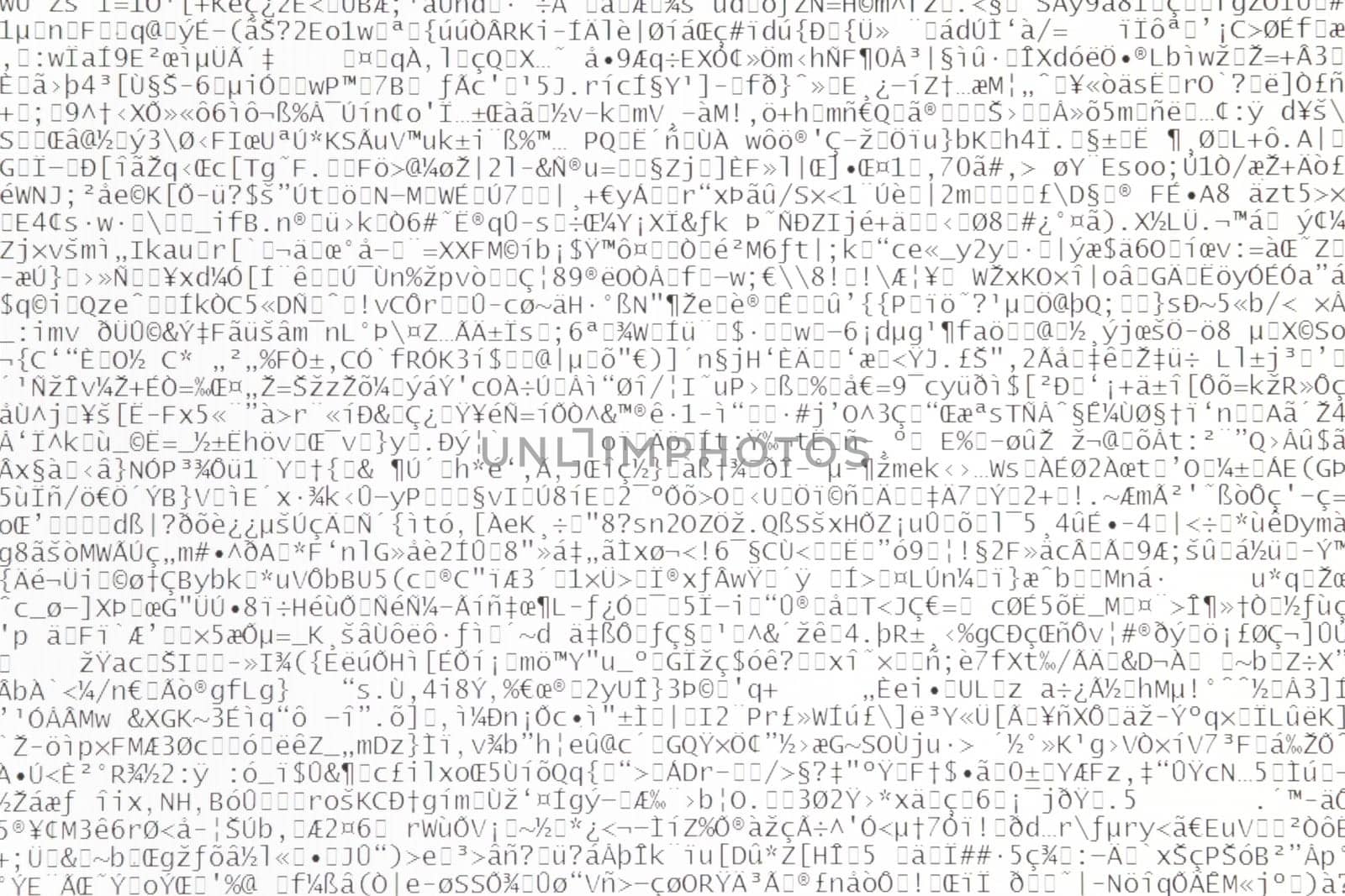 Background consisting of collection of confused letters,numbers and symbols