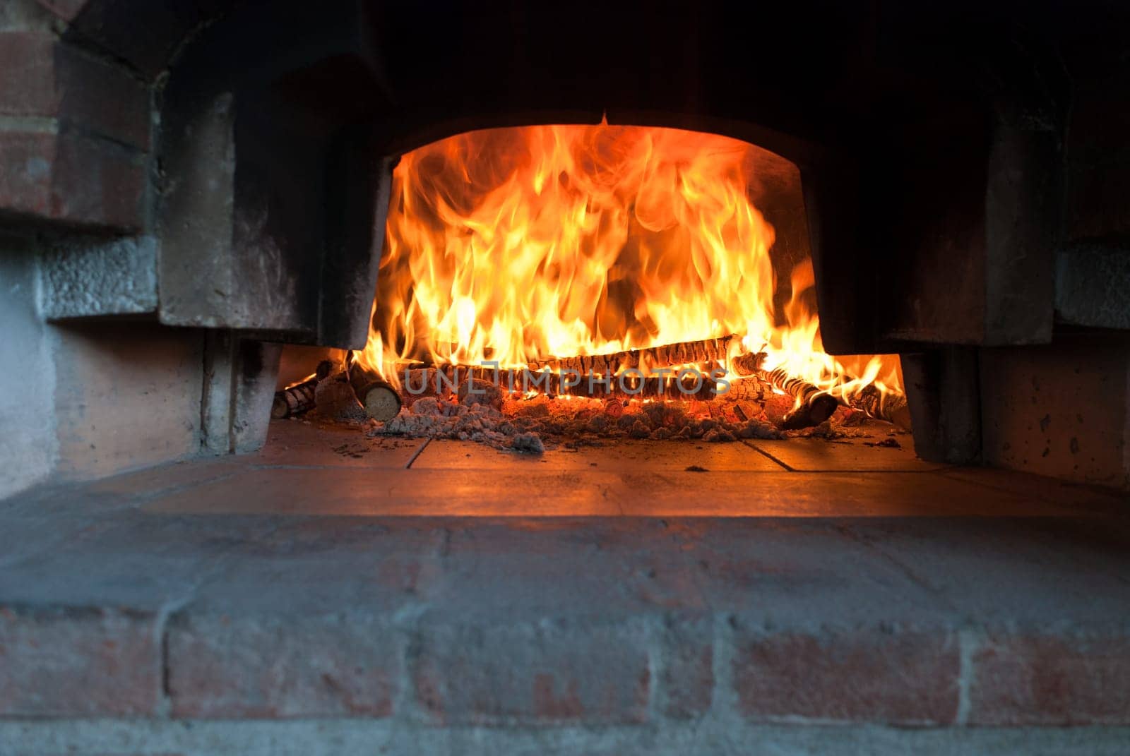 fire in the oven