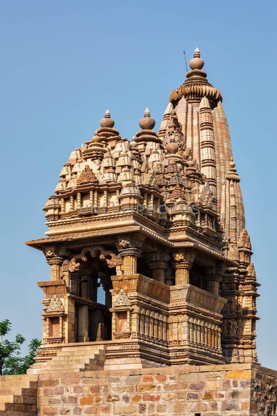 Famous temples of Khajuraho with sculptures, India by dimol