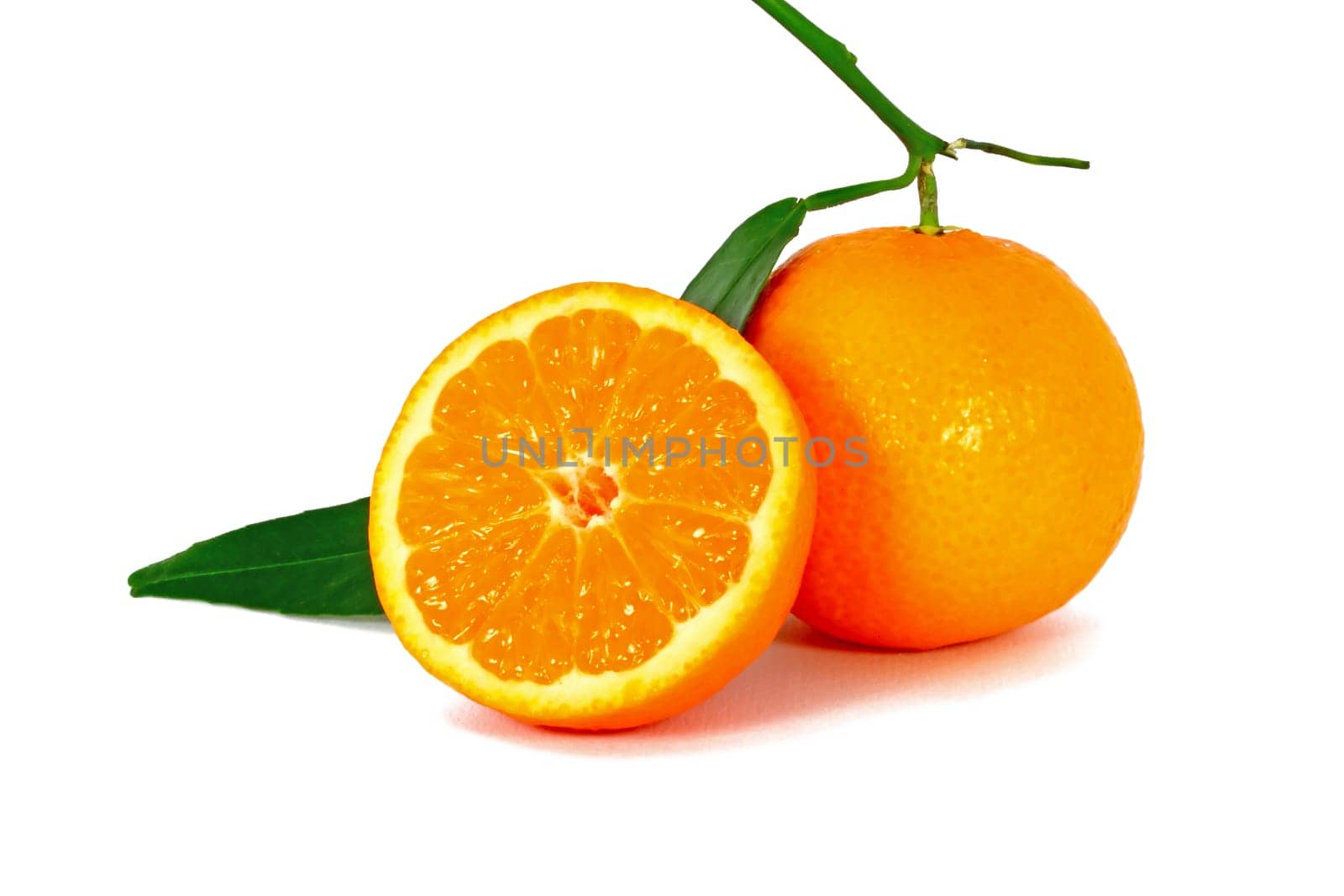 orange, tropical citrus fruit isolated on white