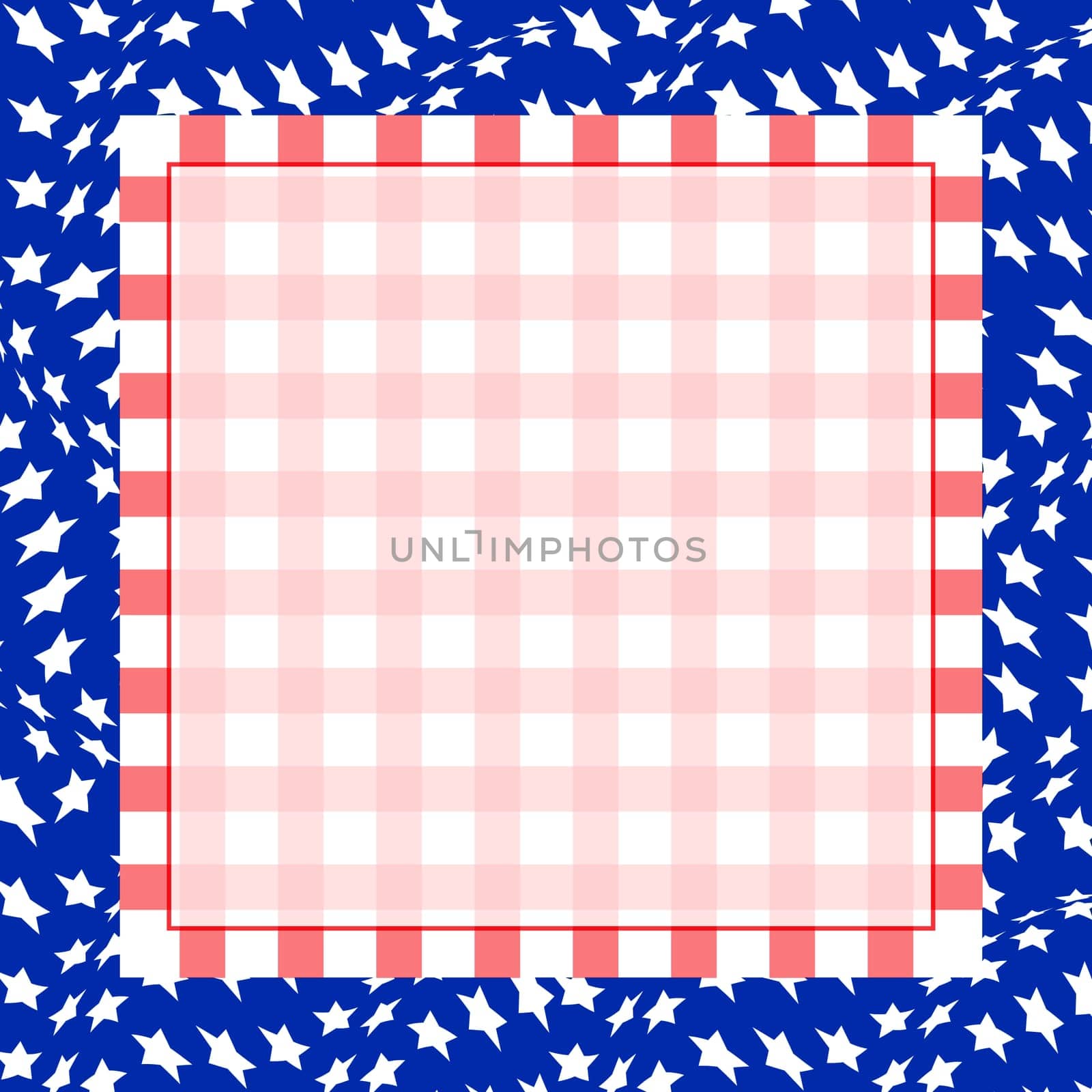 Vector Illustration for the 4th of July Independence. Square background.