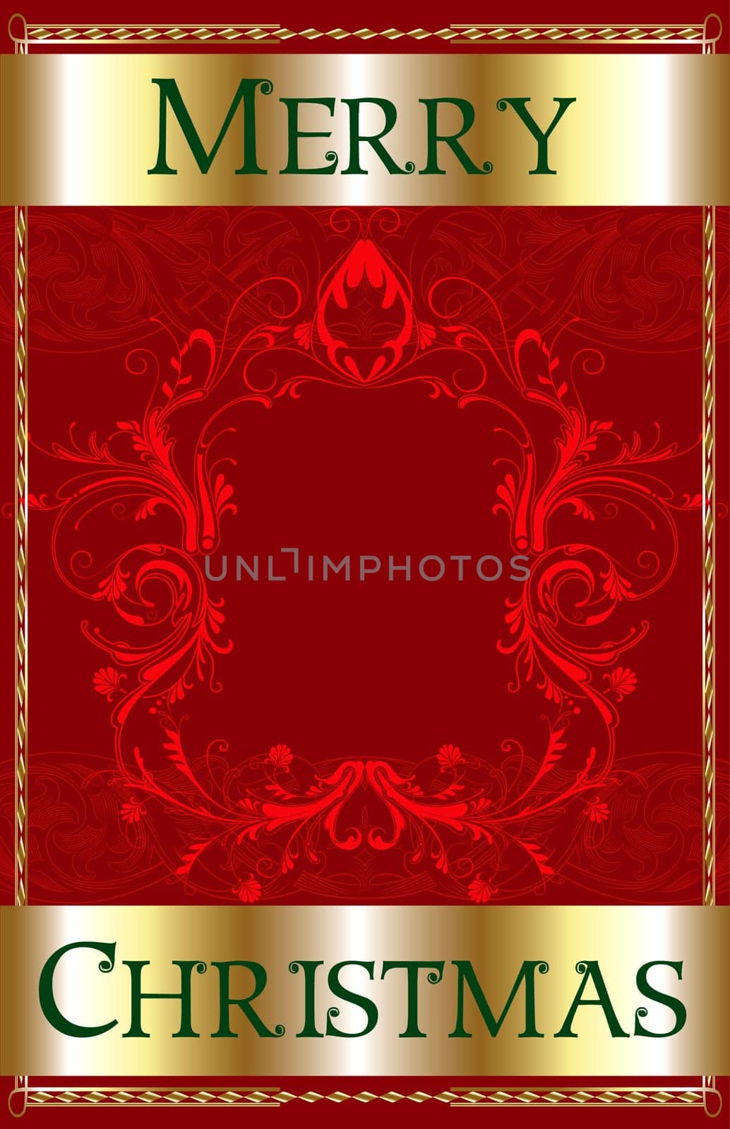 Vector Illustration of a Merry Christmas Red Blank.
